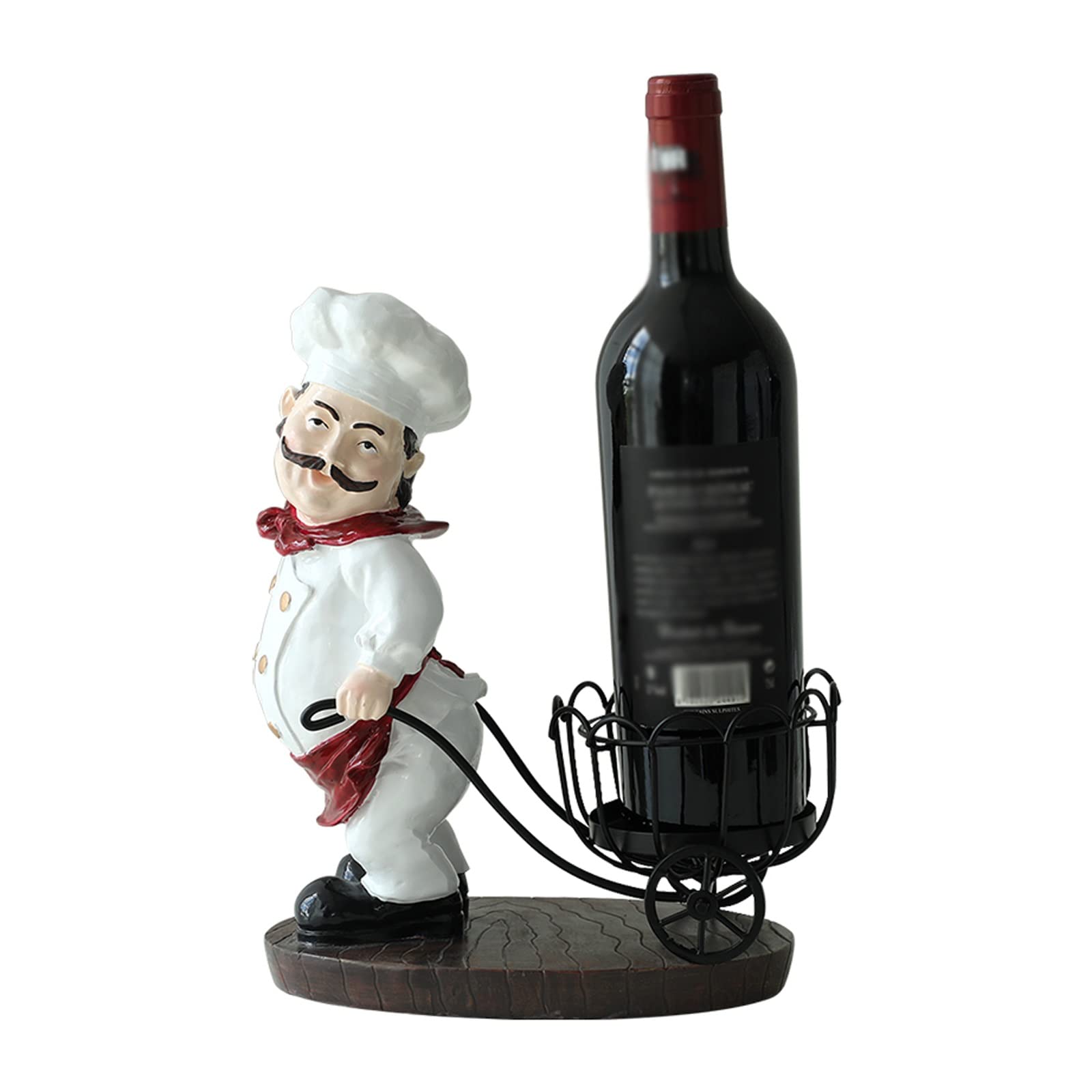 SEFAX Creative Resin Mustache Chef Wine Rack - Modern Wine Bottle Display Holder for Kitchen, Bar & Restaurant Decor - Perfect for Home Storage & Wine Enthusiasts - Ideal for Gifts, Parties & Entertaining