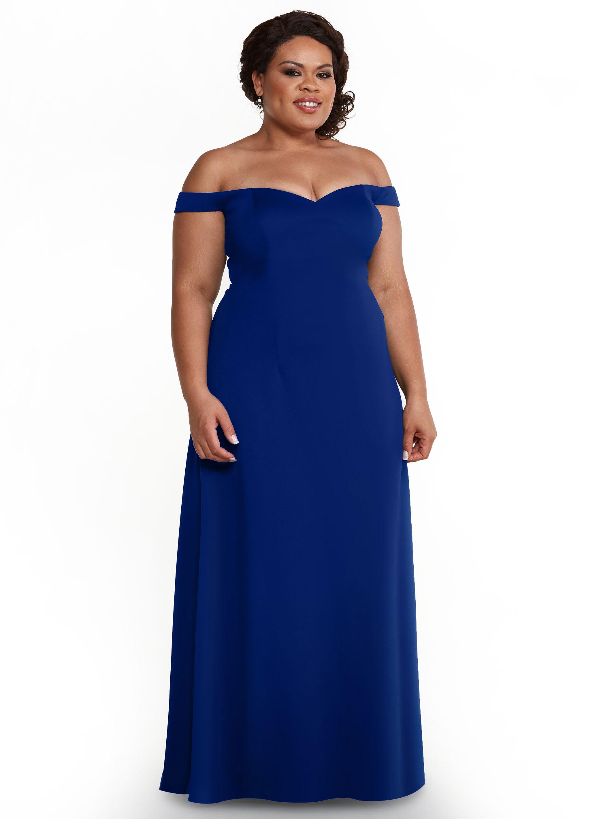 Elegant A-Line Double Knit Bridesmaid Dress with Off-the-Shoulder Straps - Perfect for Weddings, Formal Events & Special Occasions