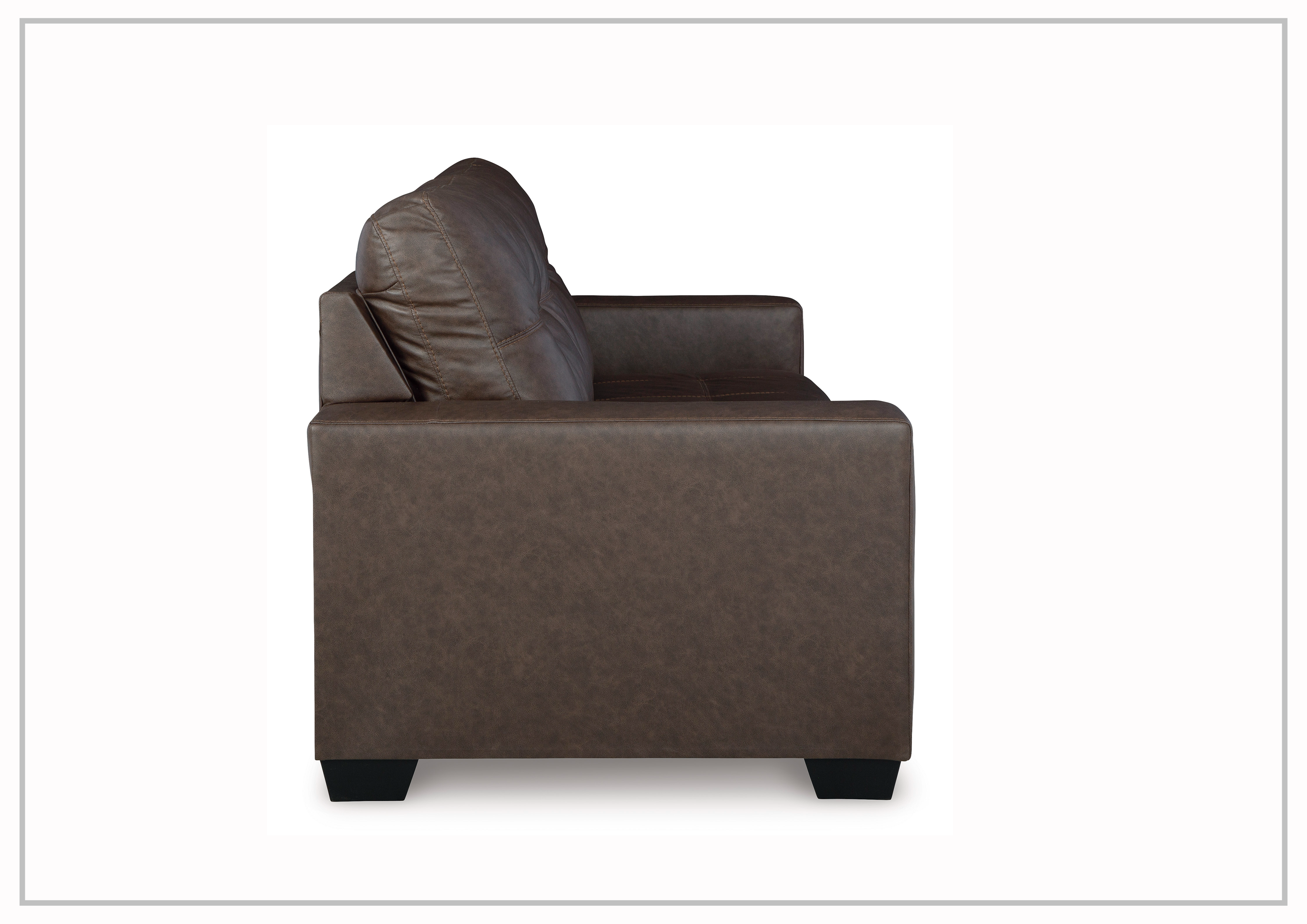 Gio Italia Bellagio Faux Leather Fabric Sofa - Luxurious Modern Living Room Furniture for Home & Office Decor
