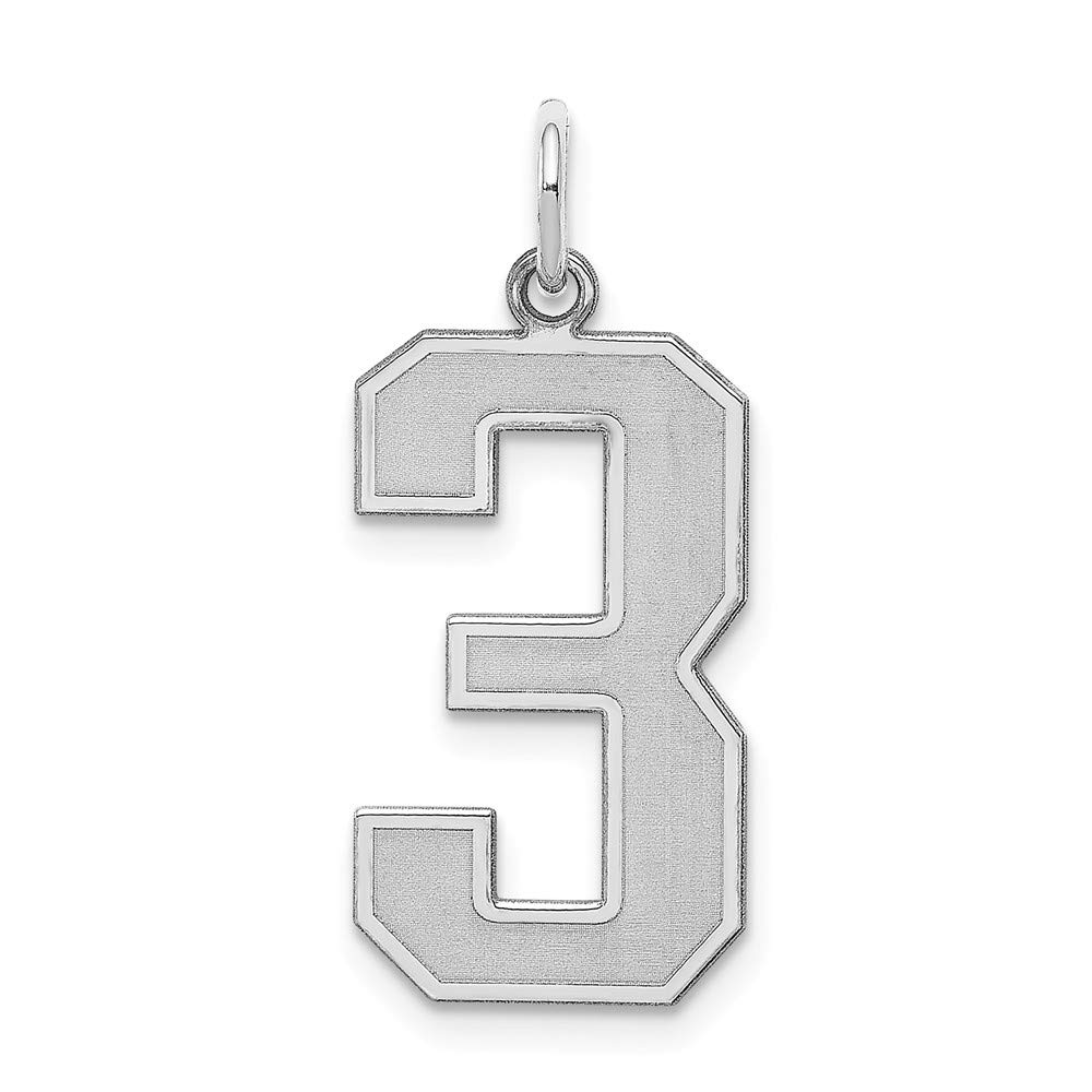 Premium Sterling Silver Large Satin Number 0 Charm - Perfect for Jewelry Making, Bracelets & Necklace Charms | Elegant Gift for Birthdays & Anniversaries