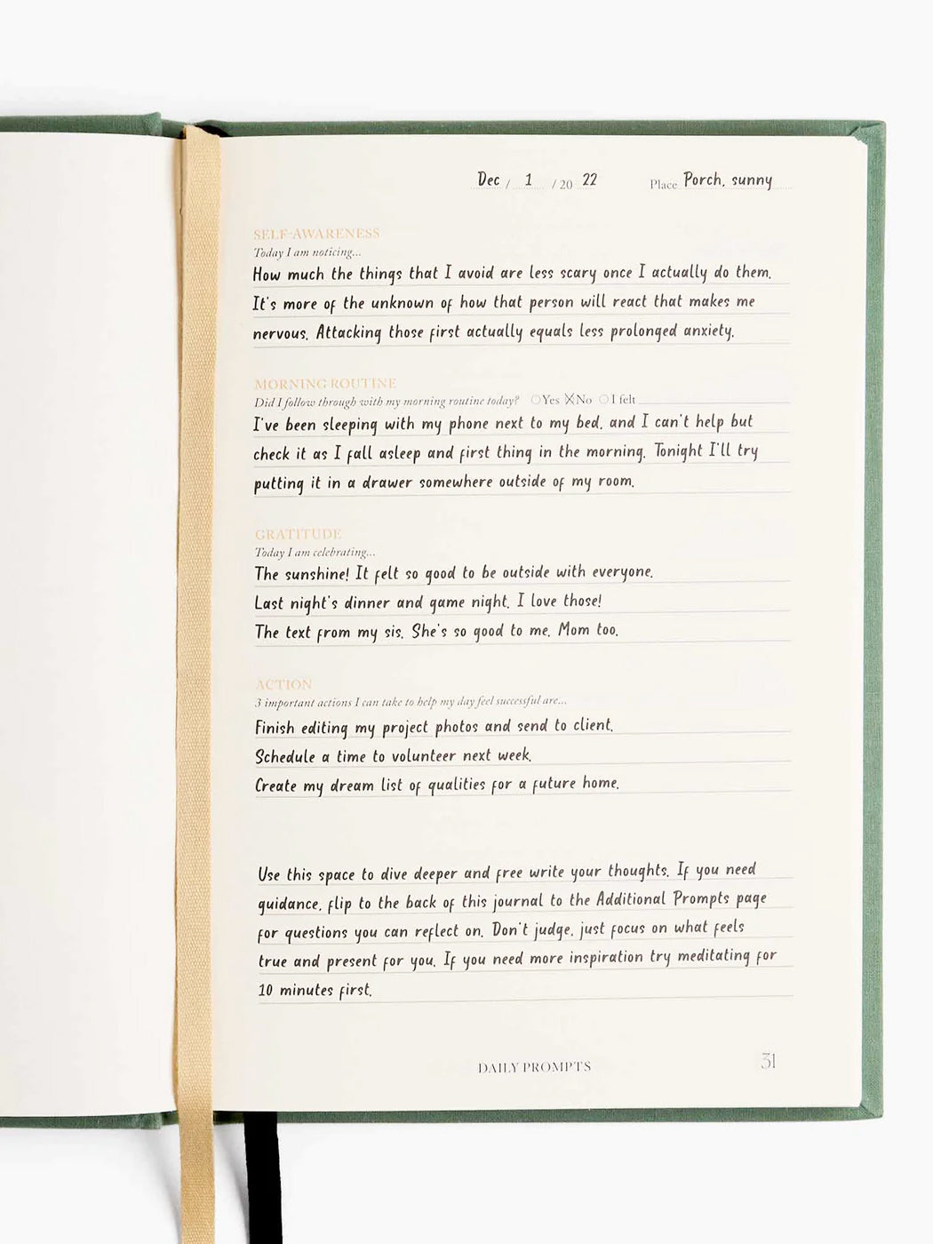 Intelligent Change Mindfulness Journal - Sage | Daily Gratitude & Reflection Notebook for Stress Relief & Personal Growth | Perfect for Meditation, Self-Care & Mental Wellness