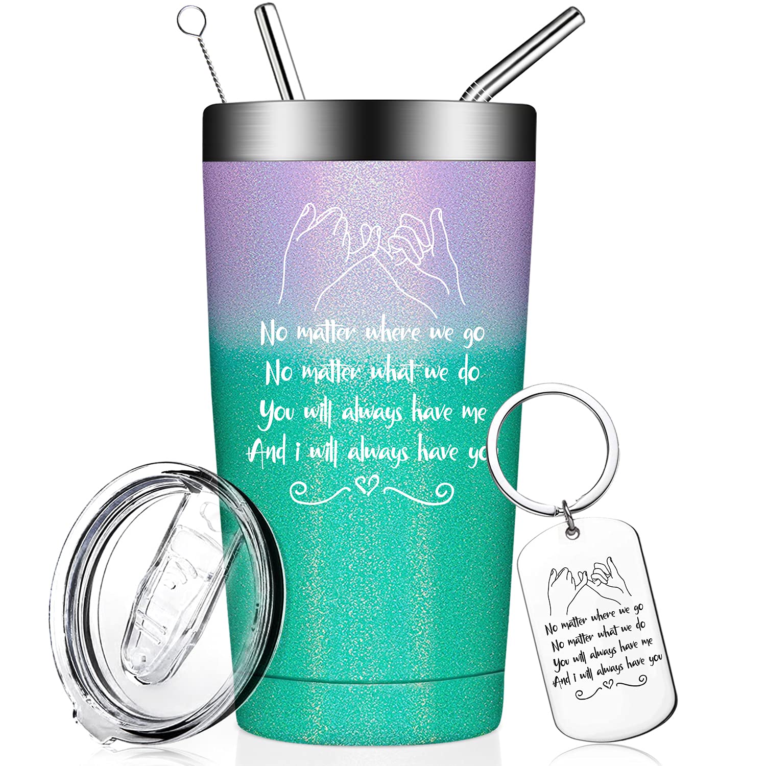Best Friend Tumbler Cup - Insulated Stainless Steel Travel Mug for Women | Birthday Gift for Sister, BFF, Bestie & Female Friends | Perfect for Coffee, Tea & Cold Drinks at Work, Gym or Travel