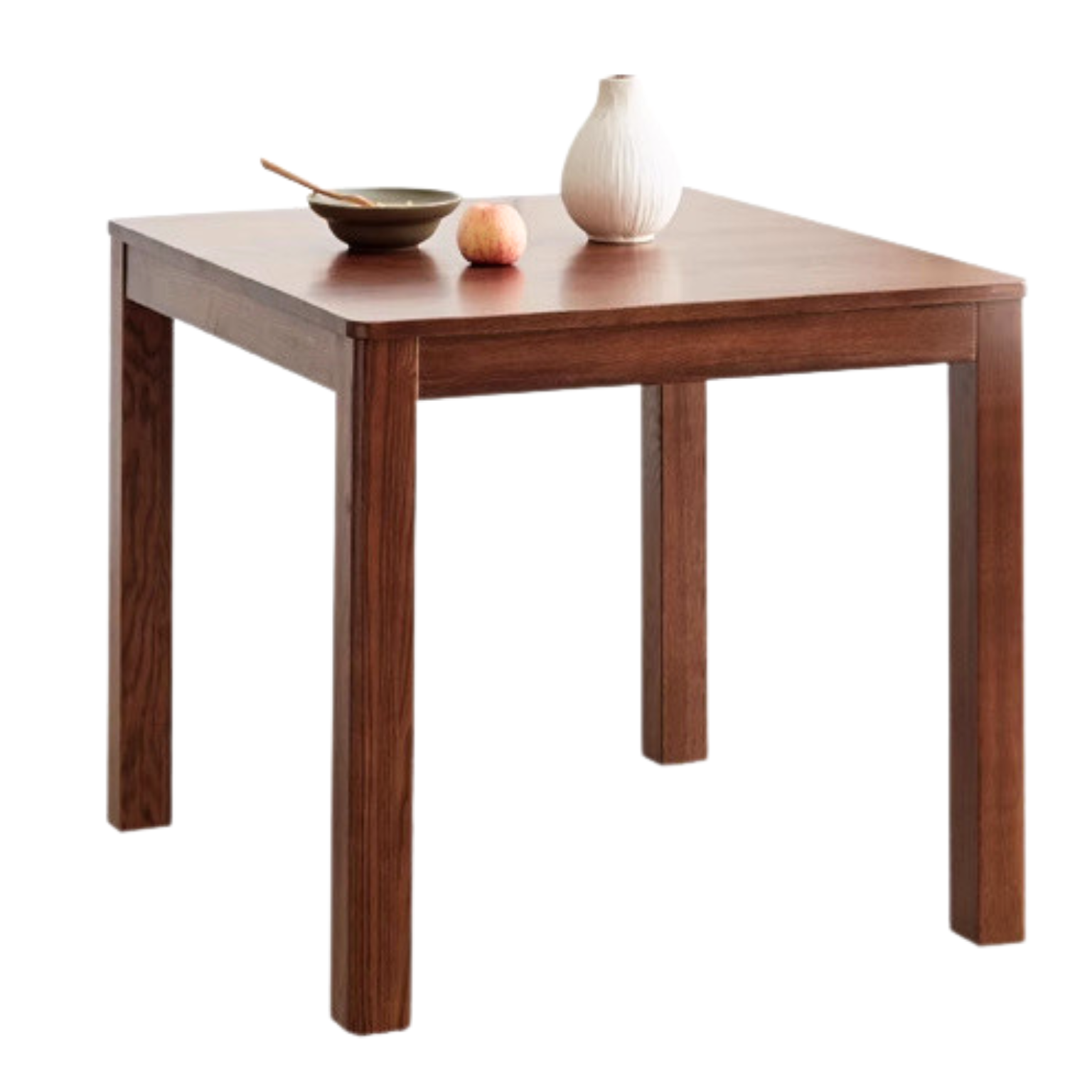 Solid Oak Wood Square Dining Table - Rustic Farmhouse Style for Kitchen, Dining Room & Small Space Gatherings