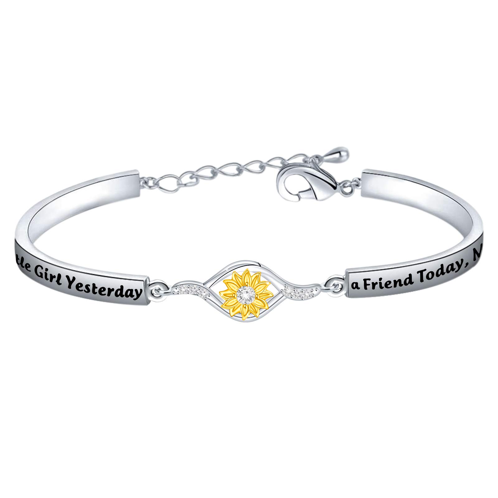 Sunflower Bracelet for Daughter - Meaningful Gift from Mom & Dad, Forever Love Keepsake - Perfect for Wedding, Graduation, Birthday & Everyday Wear