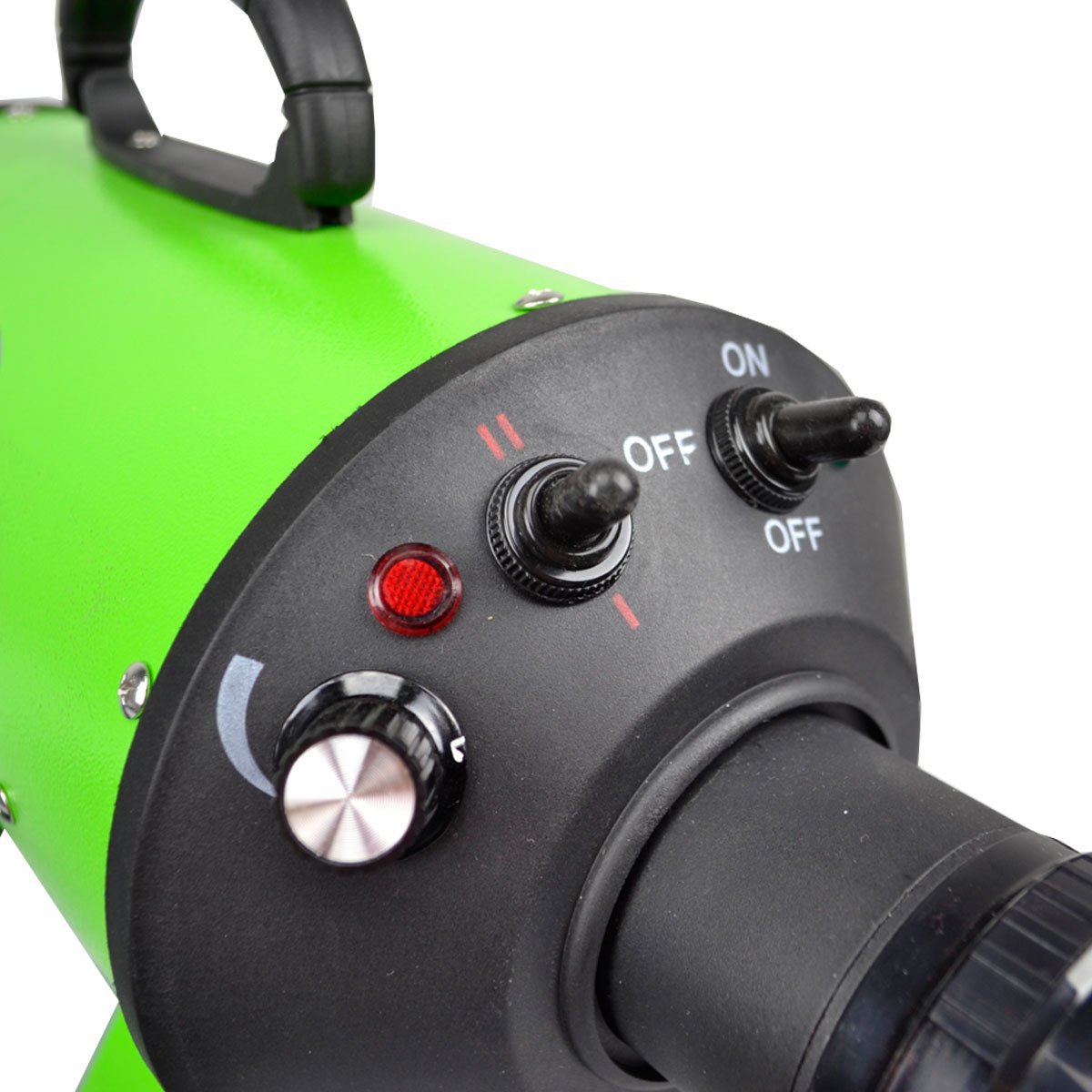 High Velocity Dog Grooming Dryer with Adjustable Speed & Heat - Flying Pig Pet Hair Dryer for Professional Grooming (Green) | Perfect for Home Grooming, Pet Salons & Quick Drying After Baths