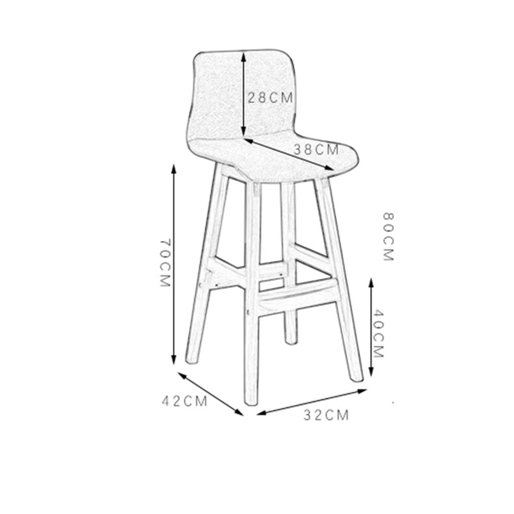Solid Wood Bar Stool with PU Soft Cushion - Comfortable Backrest Counter Height Bar Chair for Restaurant, Kitchen Island & Home Bar (Green) - Perfect for Dining, Entertaining & Commercial Use