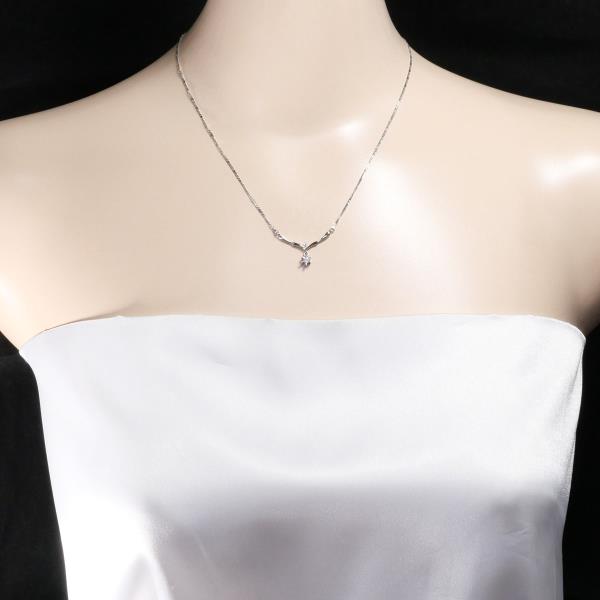 18K White Gold Zirconia Necklace for Women - Elegant Cubic Zirconia Pendant Jewelry Gift for Anniversary, Birthday & Valentine's Day | Perfect for Parties, Weddings & Special Occasions