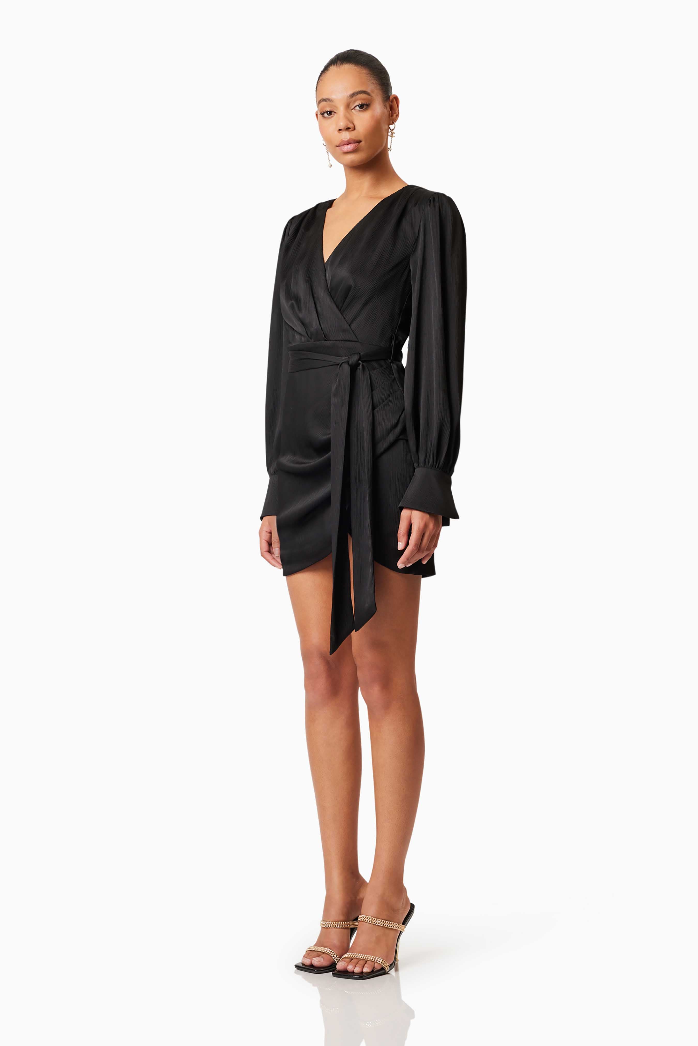 Myra Long Sleeve Black Dress for Women - Elegant Office Wear & Casual Outfit | Perfect for Work, Date Night & Fall Season