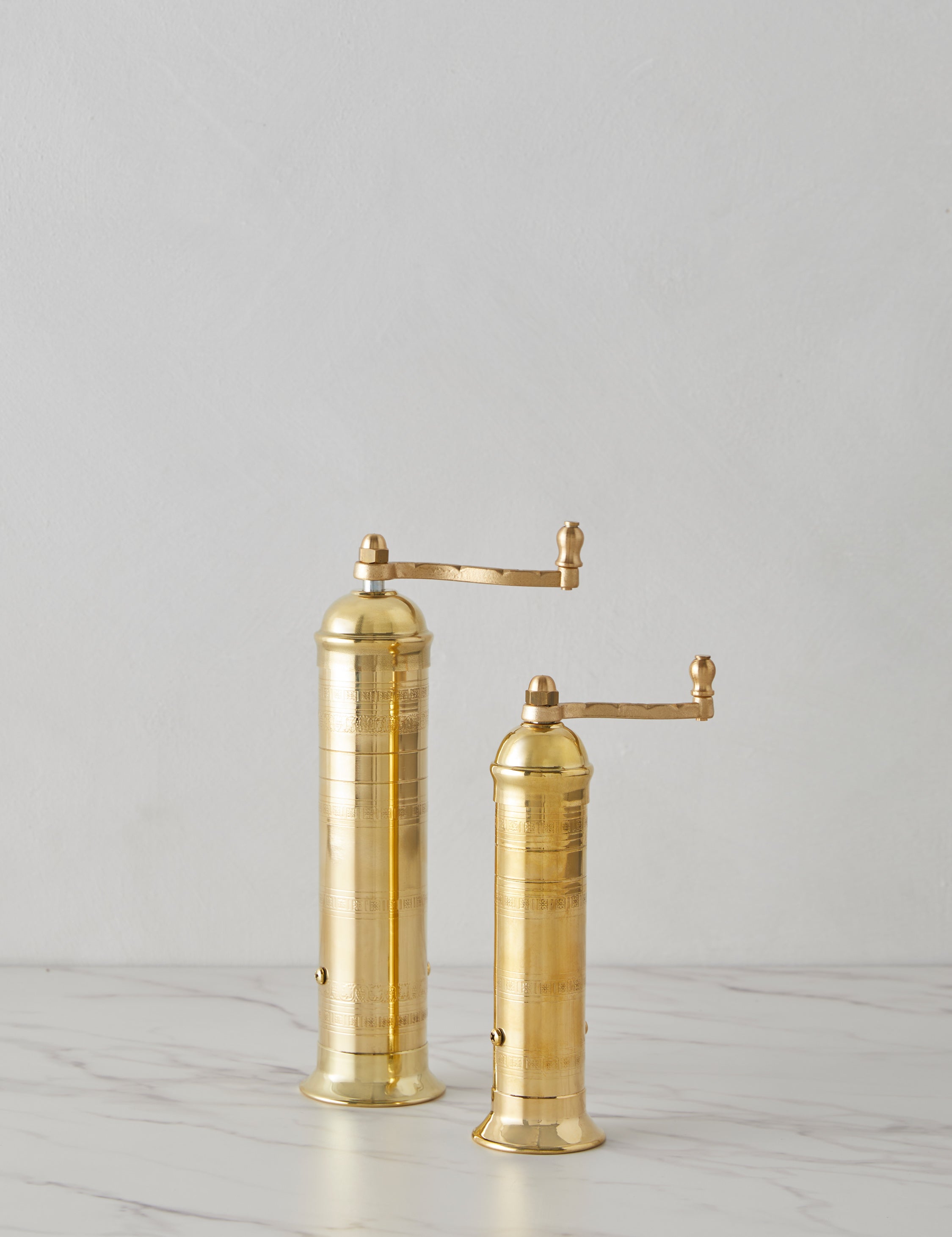 Premium Atlas Brass Pepper Mill - Adjustable Grinder for Freshly Ground Spices - Perfect for Kitchen, Dining Table & Gourmet Cooking