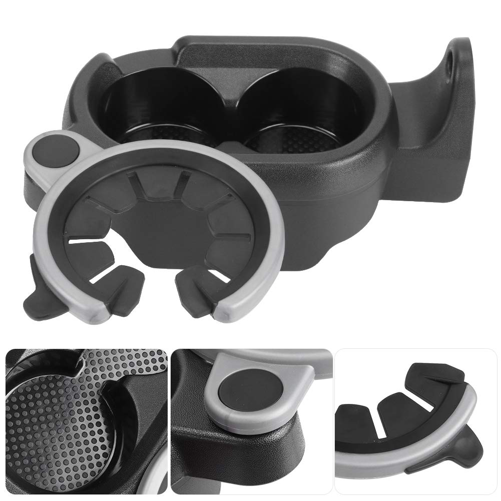 ABS Black Fortwo Cup Holder for Car Center Console - Compatible with Smart Fortwo 451 (2007 Onwards) - Perfect for Road Trips & Daily Commutes