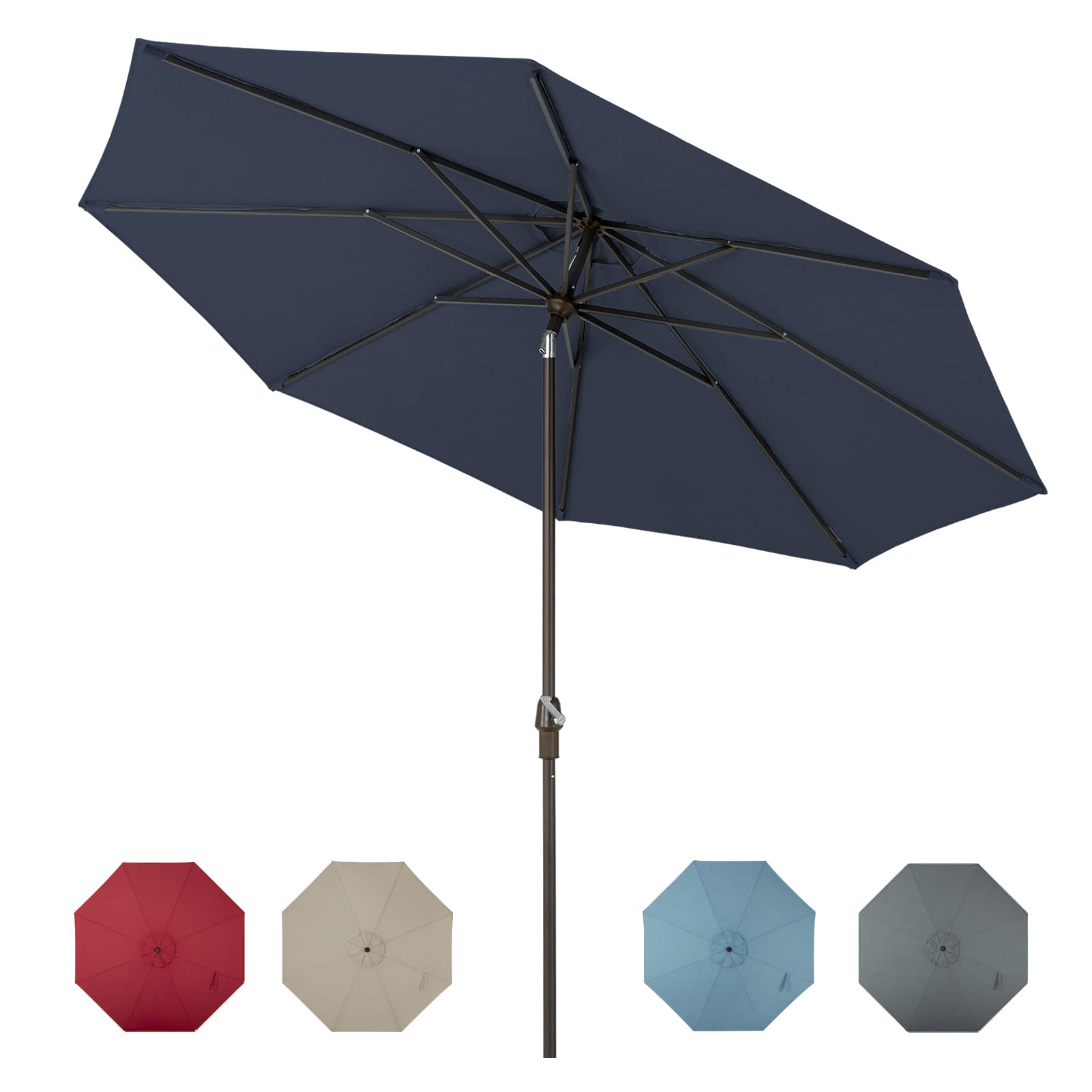 10' Outdoor Market Patio Table Umbrella with Auto Tilt & 360° Swivel - Heavy-Duty Pole & Sunbrella Fade-Resistant Canopy - Easy Setup for Backyard, Poolside, and Restaurant Outdoor Dining