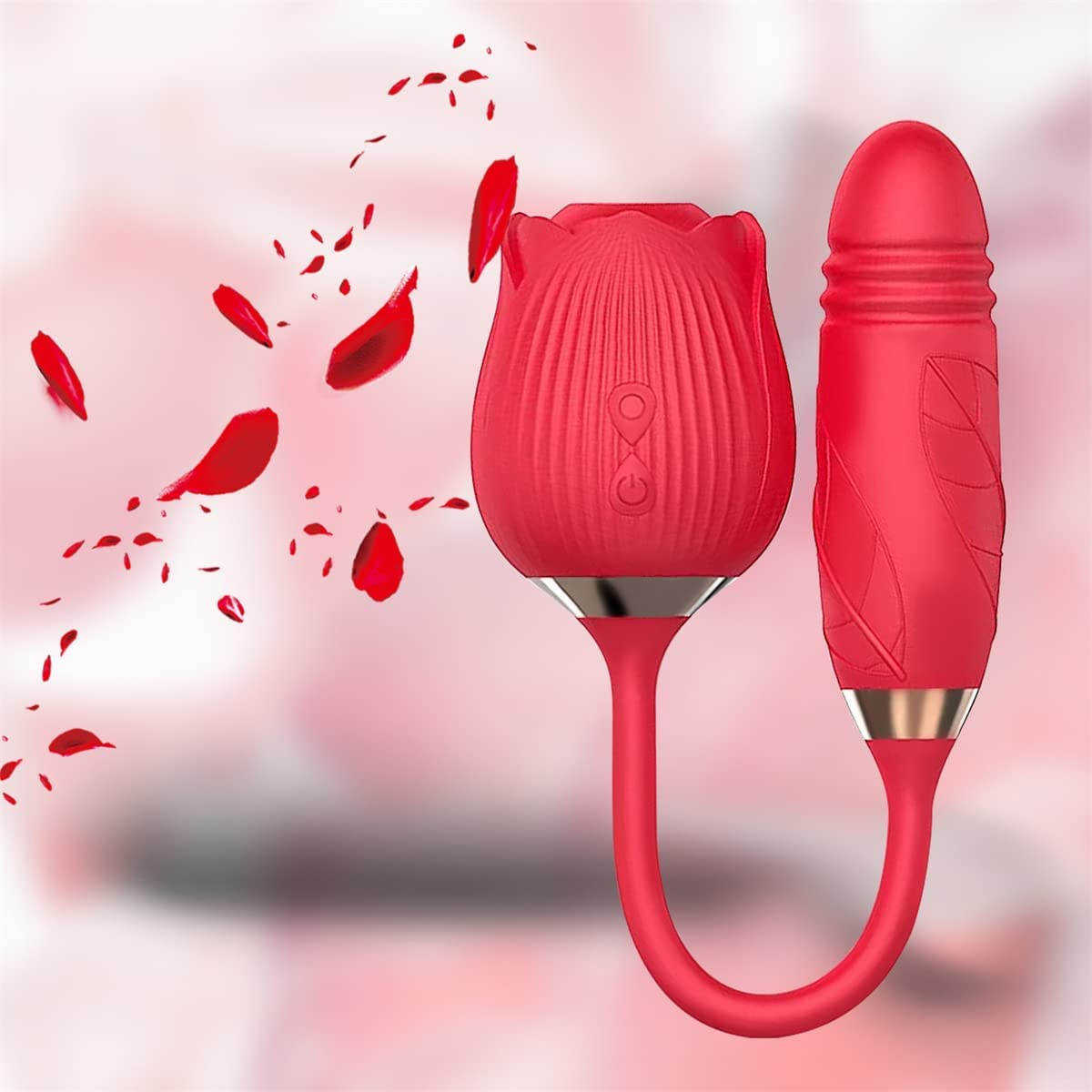 Premium Waterproof Rose Toy for Women - Romantic Rose Flower Gift for Her, Birthday & Valentine's Day Present - Fast 2-4 Day US Delivery (Red) | Perfect for Couples' Intimate Moments, Self-Care Relaxation & Sensual Exploration