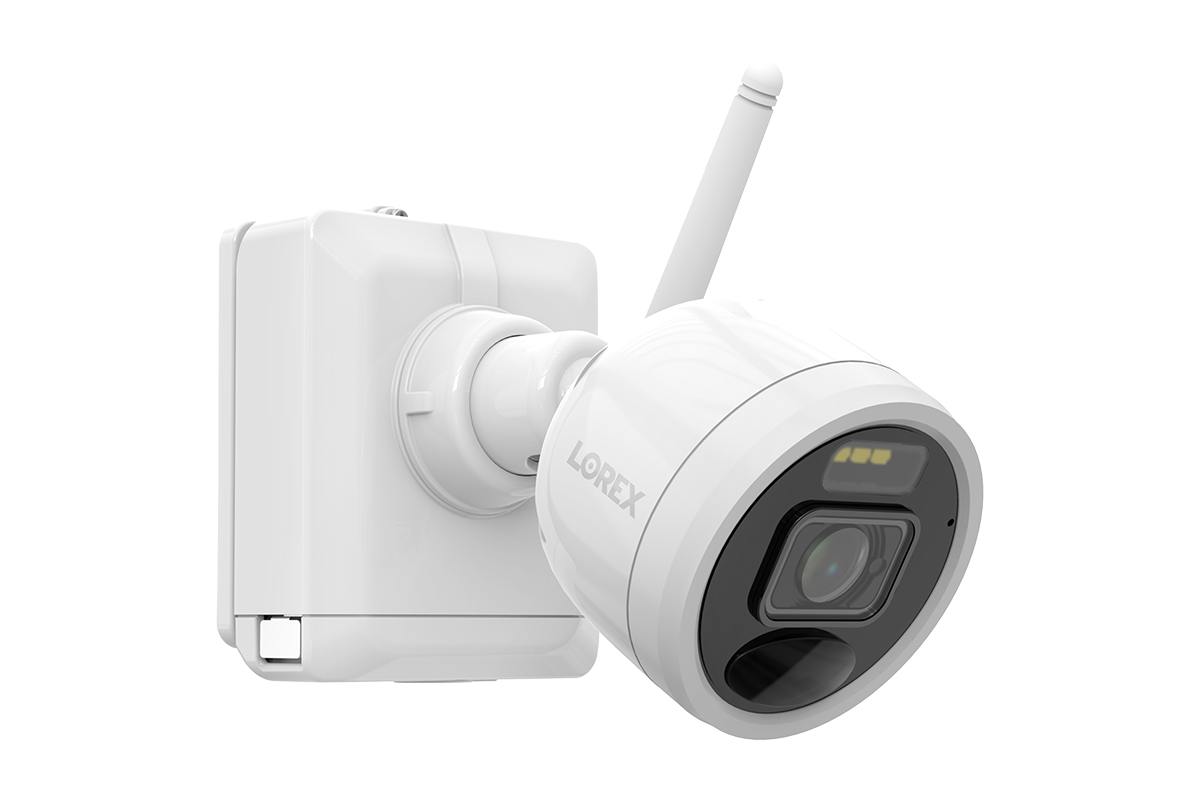 Lorex 2K Wireless Security Camera System - 4 Battery-Powered Active Deterrence Cameras with Person Detection (Open Box) | Home & Business Surveillance for Indoor/Outdoor Use