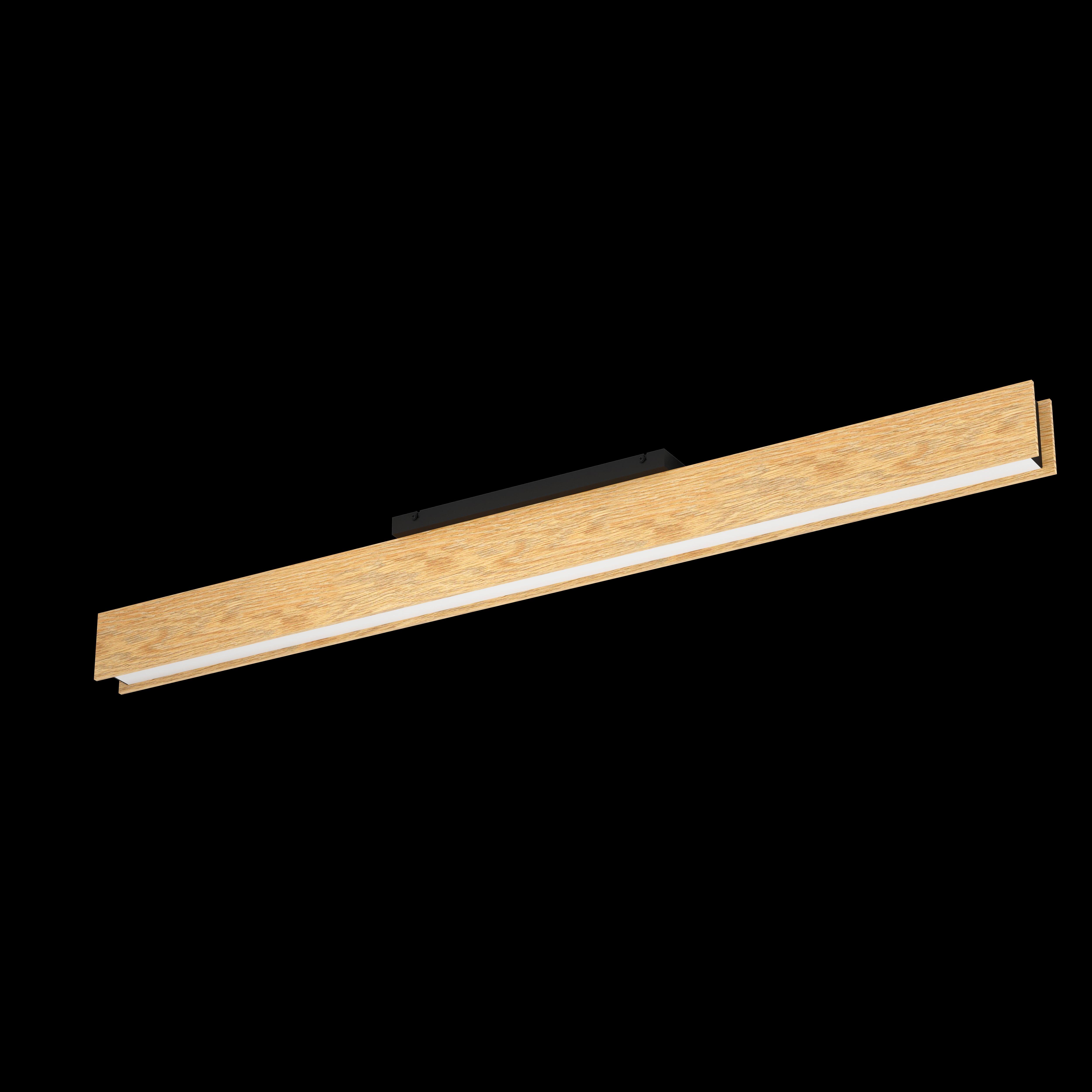 Eglo Connect Anchorena Z Smart LED Ceiling Light - Wooden Flush Mount with Dimmable Brightness & Color Control - Perfect for Living Room, Bedroom, or Kitchen Lighting