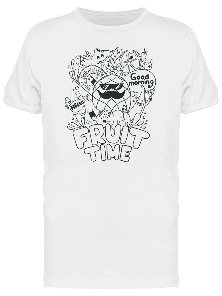 Smartprints Fruit Time Kawaii Doodles T-Shirt for Men - Trendy Graphic Tee for Casual Wear, Street Style & Anime Lovers