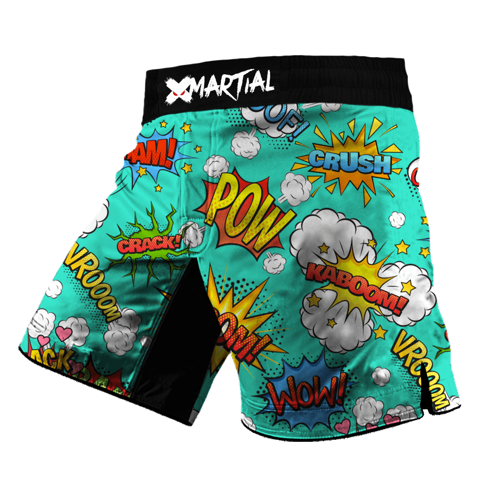 Comic Hero Hybrid BJJ Shorts - Lightweight MMA Grappling Shorts for Brazilian Jiu Jitsu Training & Competition - Perfect for BJJ, MMA, and No-Gi Grappling