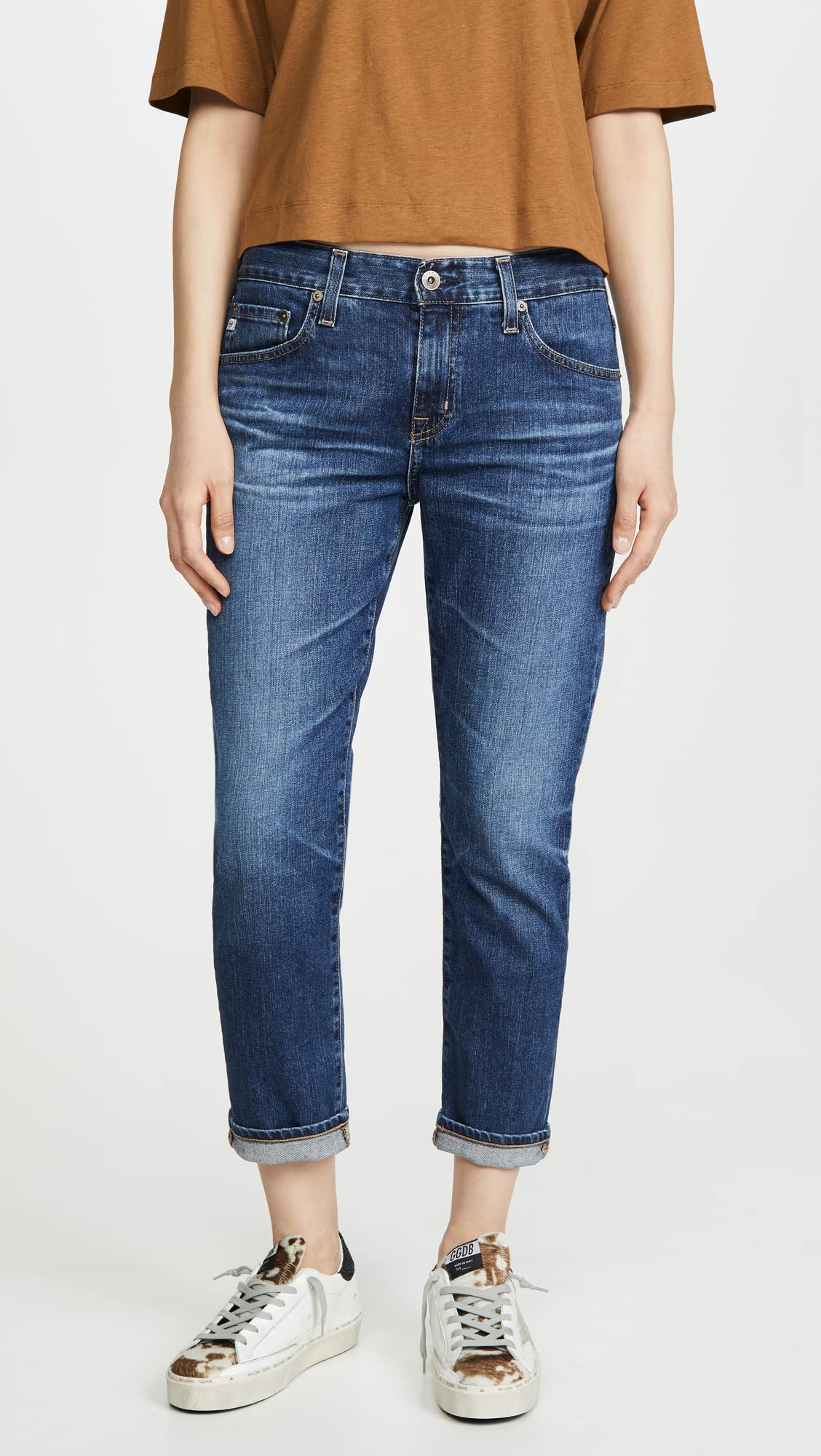 AG Adriano Goldschmied Women's Ex Boyfriend Slim Jeans - High Waisted Distressed Denim Pants for Casual Wear & Night Out | Perfect for Everyday Style and Date Nights
