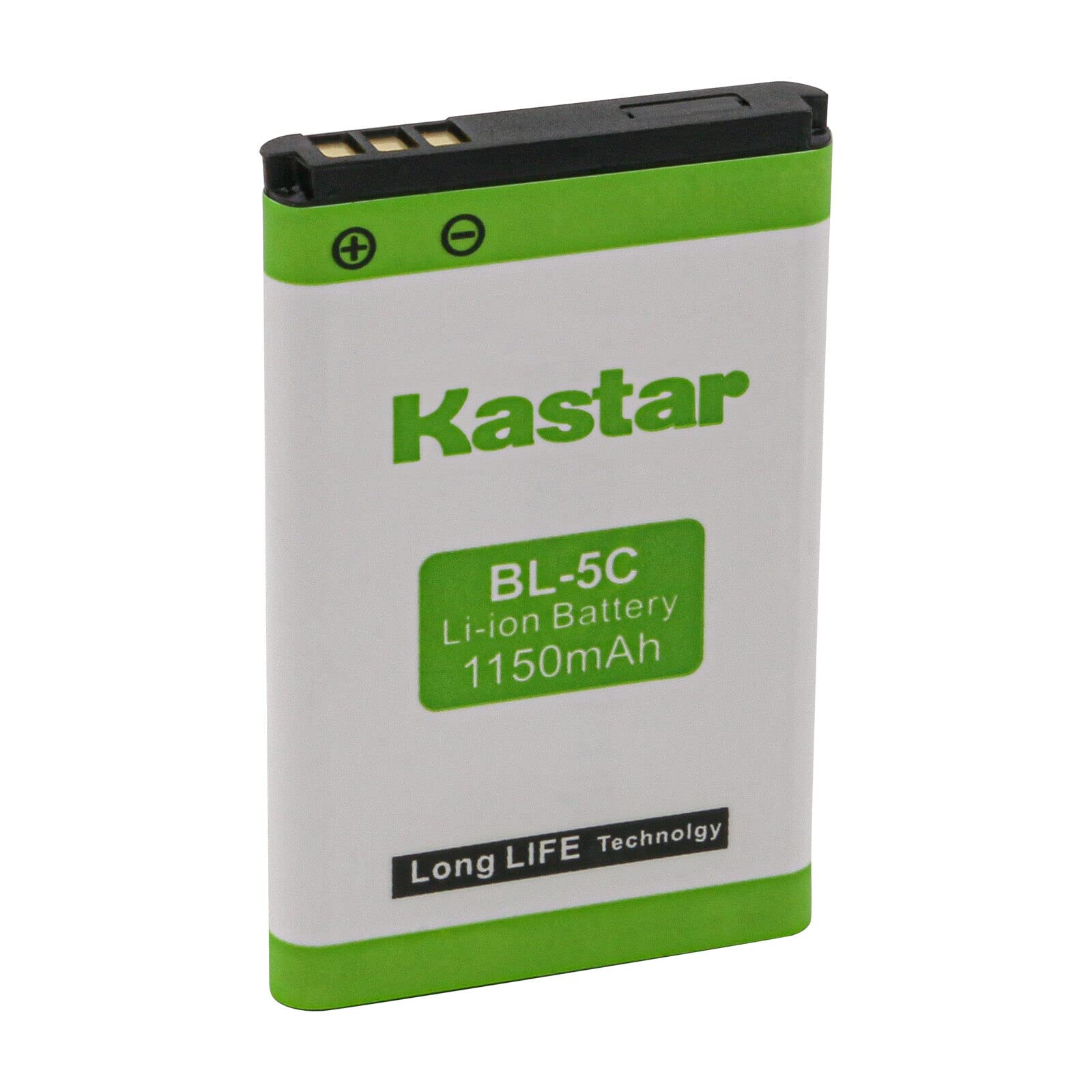 Kastar BL-5C Replacement Battery with Smart LCD Charger - Compatible with NGM Boris, Clio, Dandy, Joy, Maxx, Oscar, Play, PM1111, Premier, Roger, Storm, Swat, Victor - Perfect for Travel, Emergency Power Backup & Everyday Use