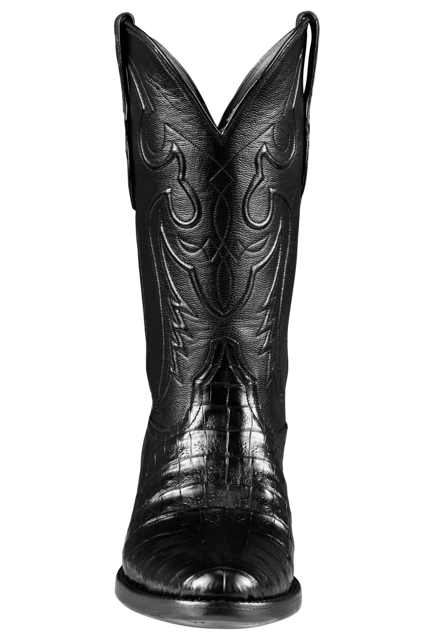 Premium Black Jack Select Caiman Belly Cowboy Boots - Genuine Exotic Leather Western Boots for Men | Perfect for Rodeo, Country Music Festivals & Western Fashion