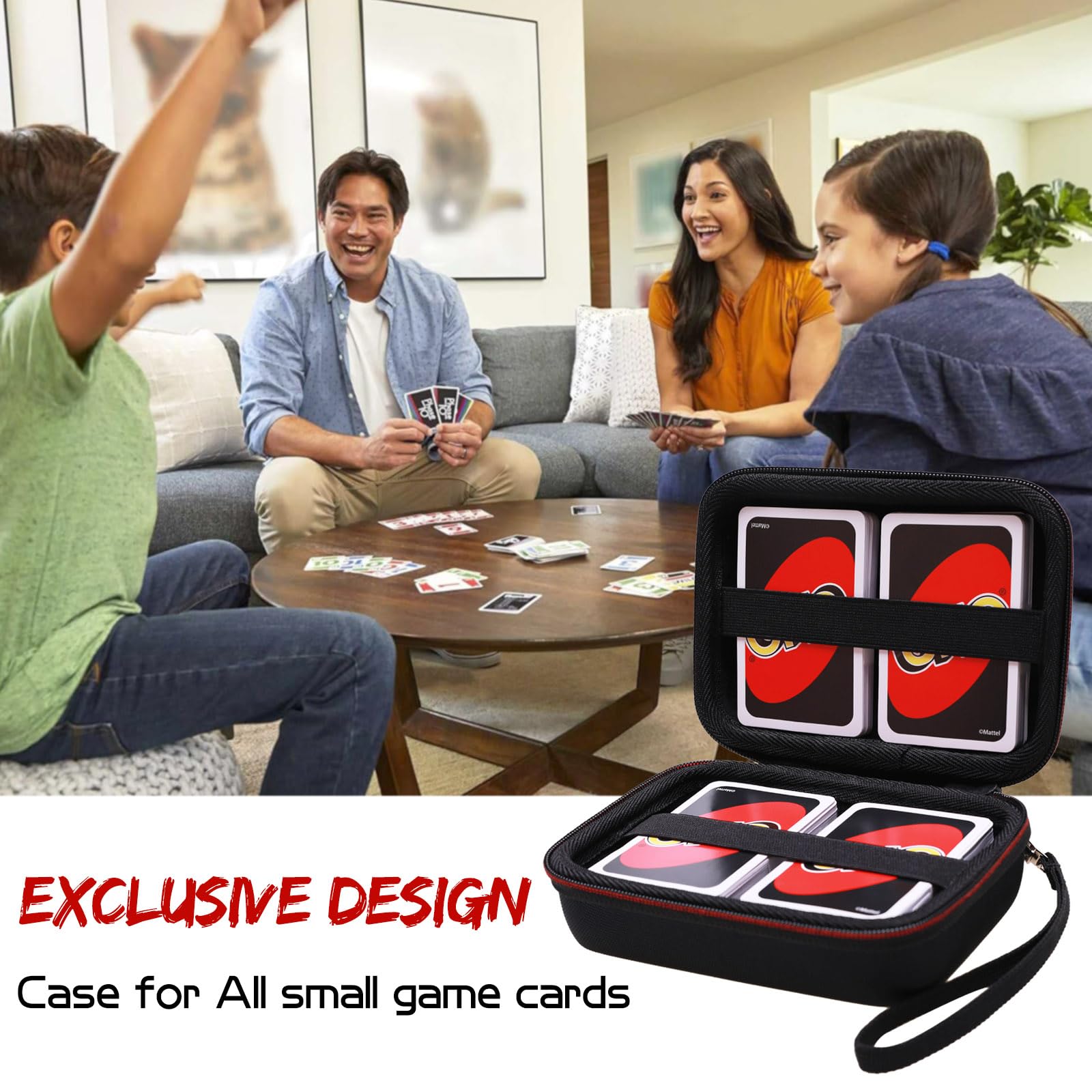 LTGEM 300+ Card Holder Hard Case - Durable PTCG Trading Card Storage for Pokemon, MTG, Yugioh - Fits Phase 10, UNO & Classic Game Cards (Dark Blue) - Perfect for Travel, Tournaments & Game Nights