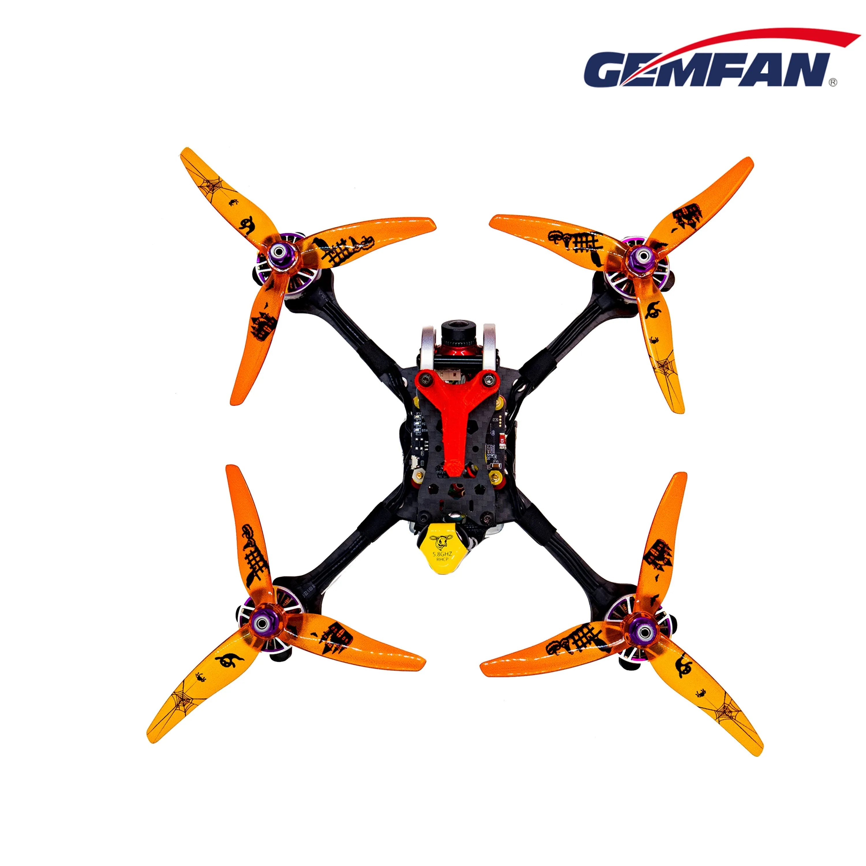 Gemfan Halloween 51466 V2 3-Blade Propeller - 12 Pack - Durable Drone Replacement Parts for FPV Racing & Aerial Photography