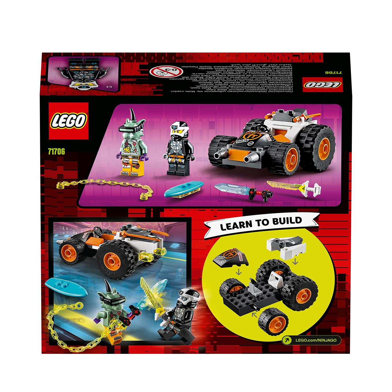 LEGO 71706 NINJAGO Cole's Earth Dragon EVO Building Set – Ninja Toy for Kids, Action-Packed Playset with Minifigures – Perfect for Creative Play & Collectors