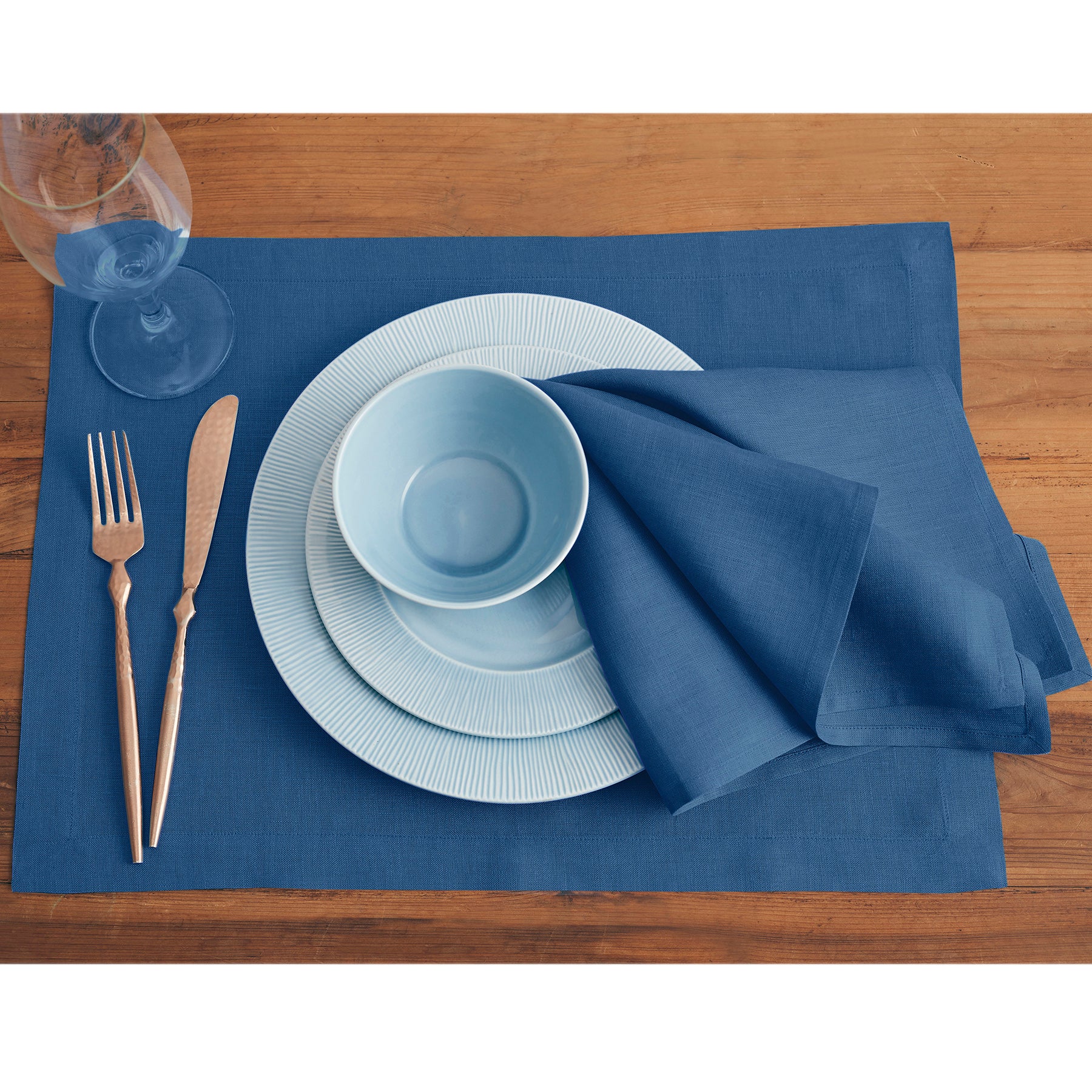 Eco-Friendly Linen Placemats Set of 6 - Premium Natural Table Mats for Dining, Kitchen, and Party Decor - Washable & Durable Home Tableware for Everyday Use and Special Occasions
