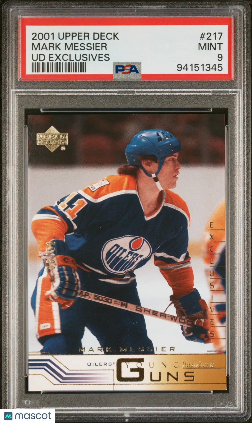 2001 Upper Deck Hockey Mark Messier UD Exclusives Flashbacks PSA 9 /50 - Rare Collectible Hockey Card for Fans & Investors - Perfect for Sports Memorabilia Collections & Display Cases