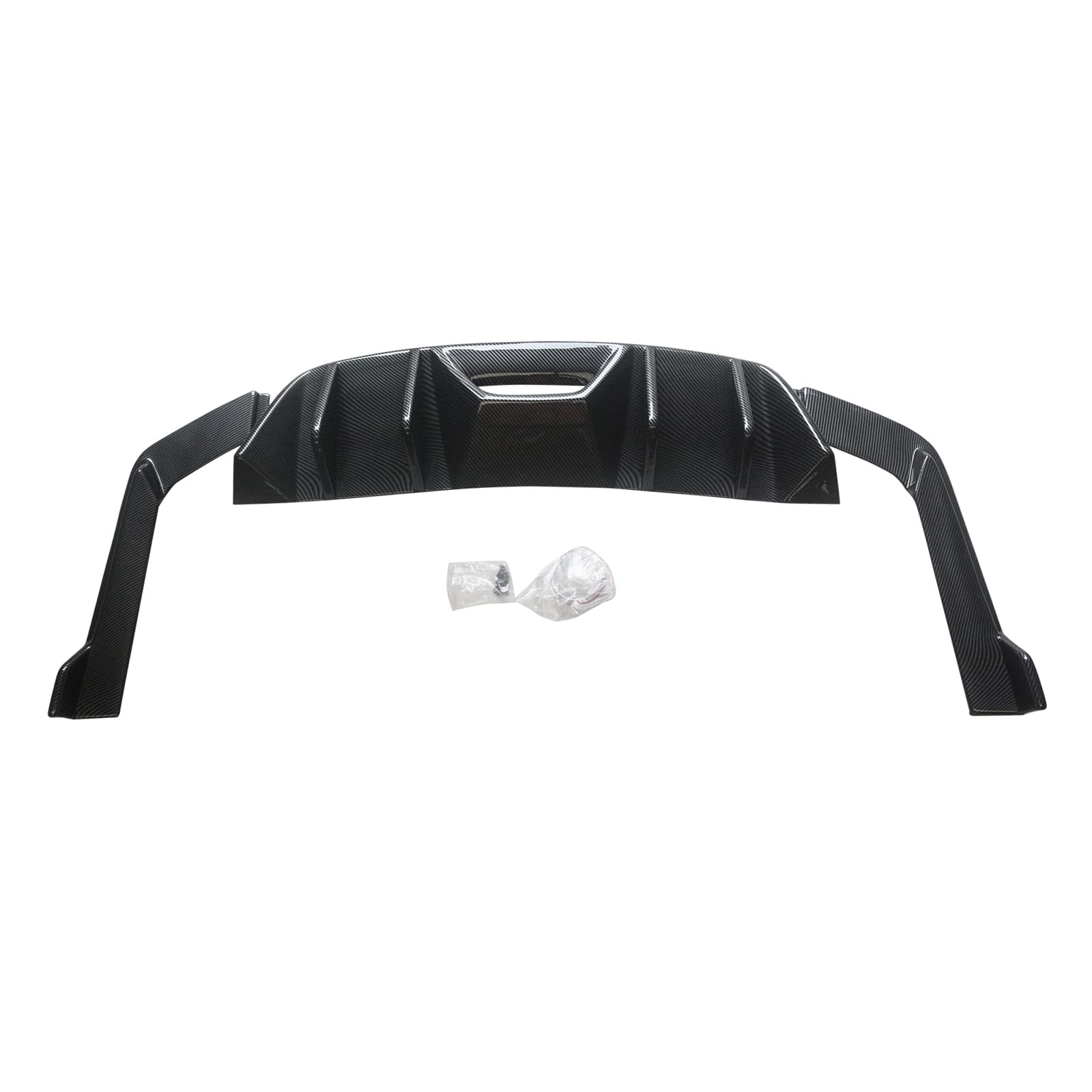 NINTE Carbon Fiber Rear Diffuser for 2015-2017 Ford Mustang - Lower Bumper Lip Splitter - Enhances Aerodynamics & Sporty Look for Street Racing & Car Shows