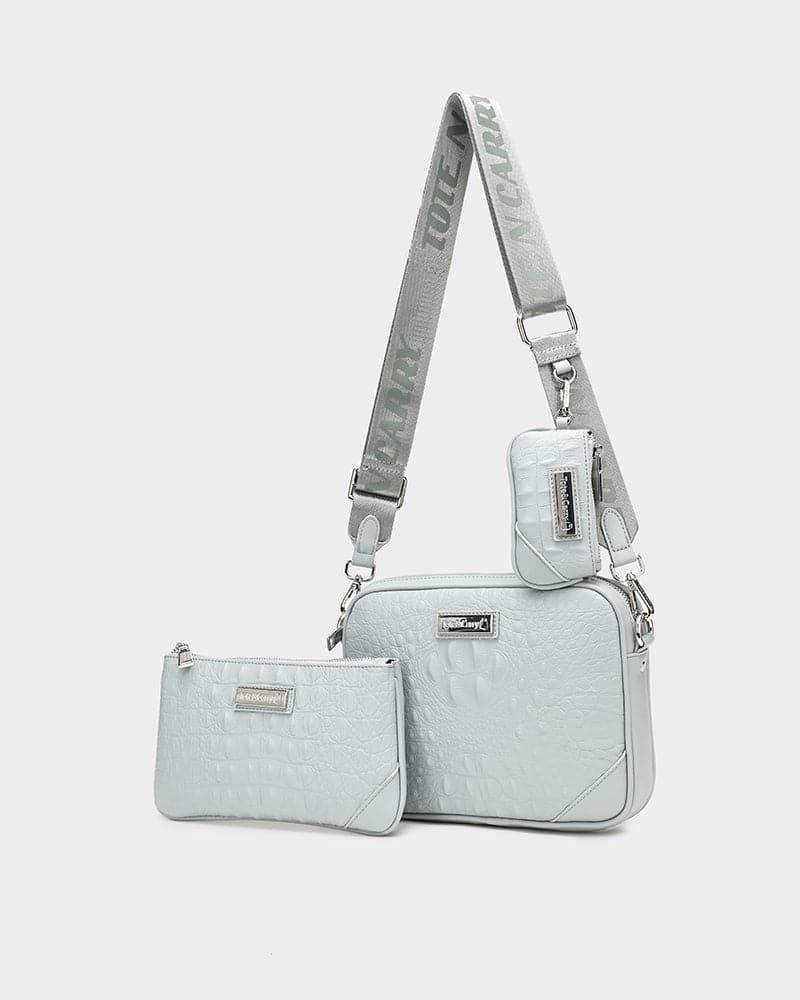 Apollo 2 Crossbody Bag Set - Stylish Grey Shoulder Purse for Women | Perfect for Travel, Shopping & Everyday Use