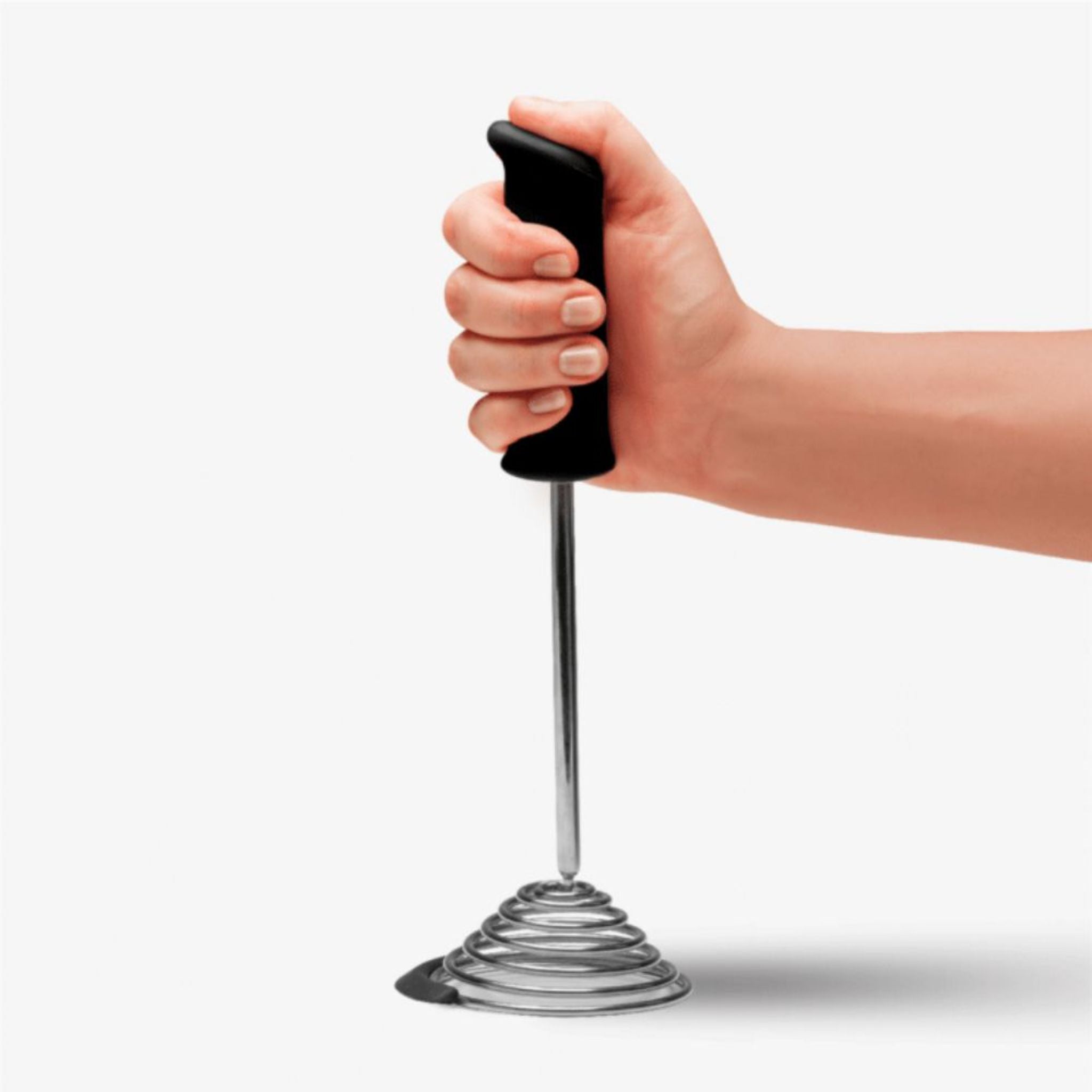 DreamFarm Stainless Steel Potato Masher with Non-Slip PP Handle - Heavy Duty Kitchen Tool for Mashing Potatoes, Avocados & Baby Food - Perfect for Cooking, Baking & Meal Prep (Black, Model DFSM3017 BK)