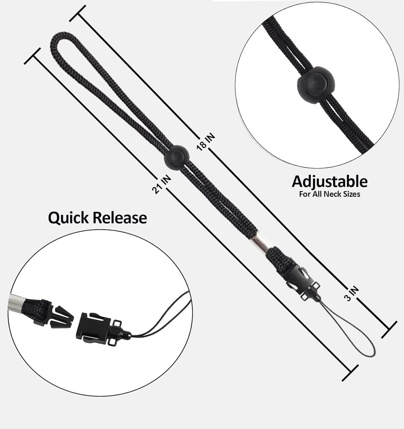 Adjustable Digital NC Neck Strap (Lanyard Style) with Quick-Release - Compatible with Canon PowerShot SD400 - Perfect for Travel, Photography & Outdoor Activities