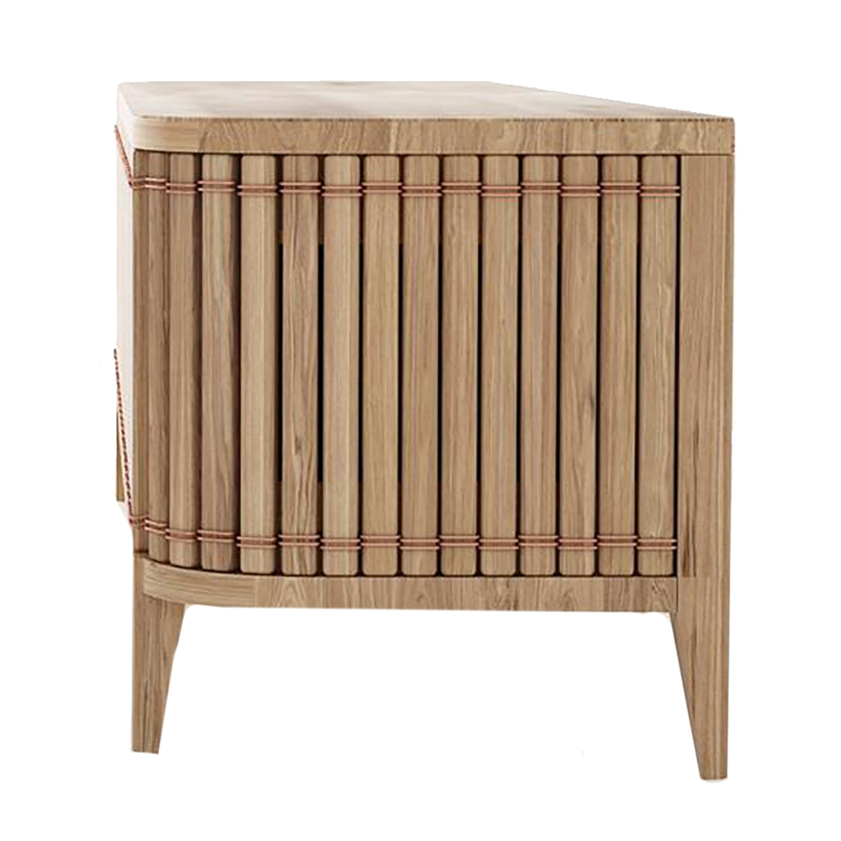 Modern Koppar Wooden Media Cabinet with 3 Doors - Stylish TV Stand for Living Room, Bedroom & Home Theater Storage