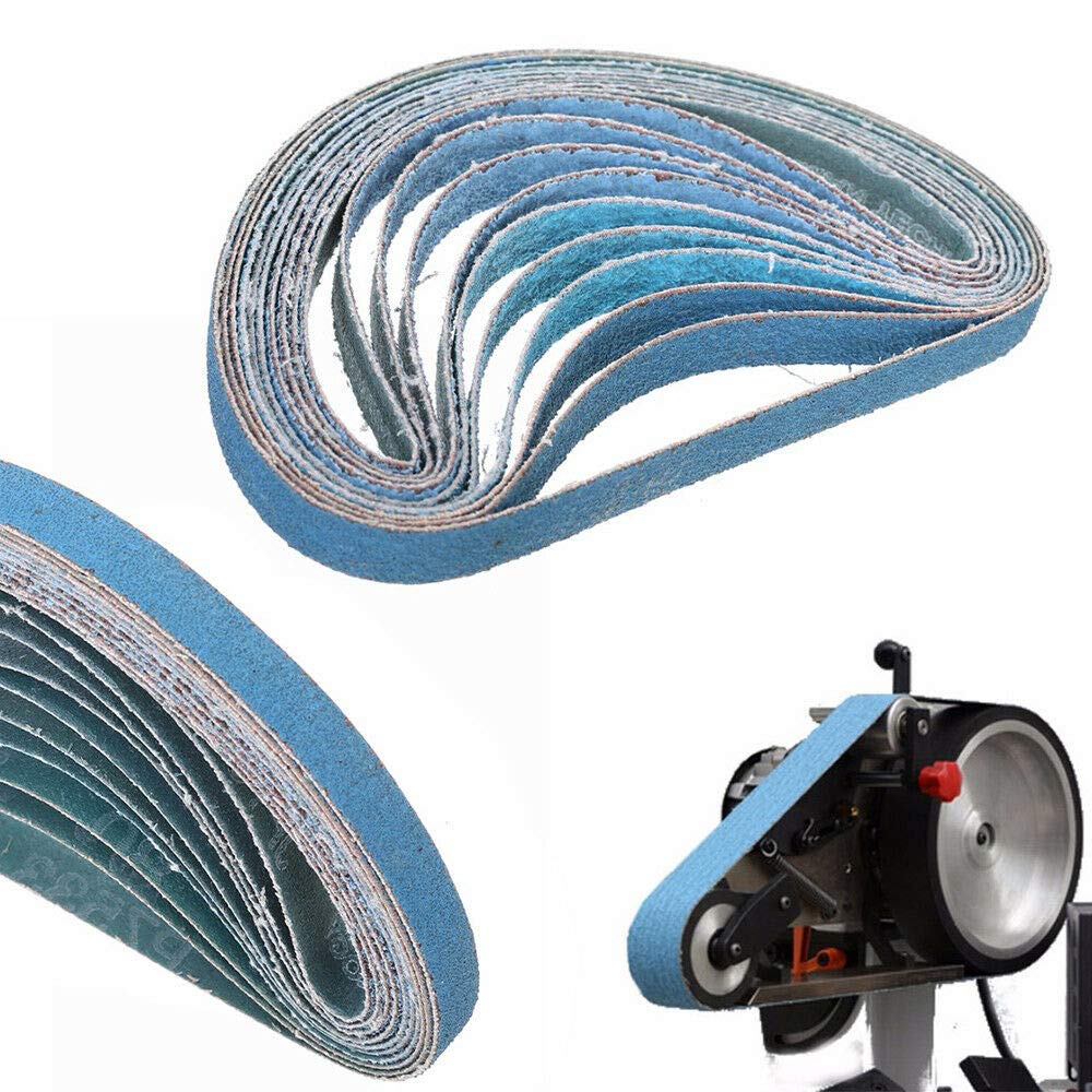 Aluminum Oxide Sanding Belts 330x10mm 60 Grits - 10 Pack for Belt Sanders & Grinders - Perfect for Woodworking, Metal Polishing & DIY Projects