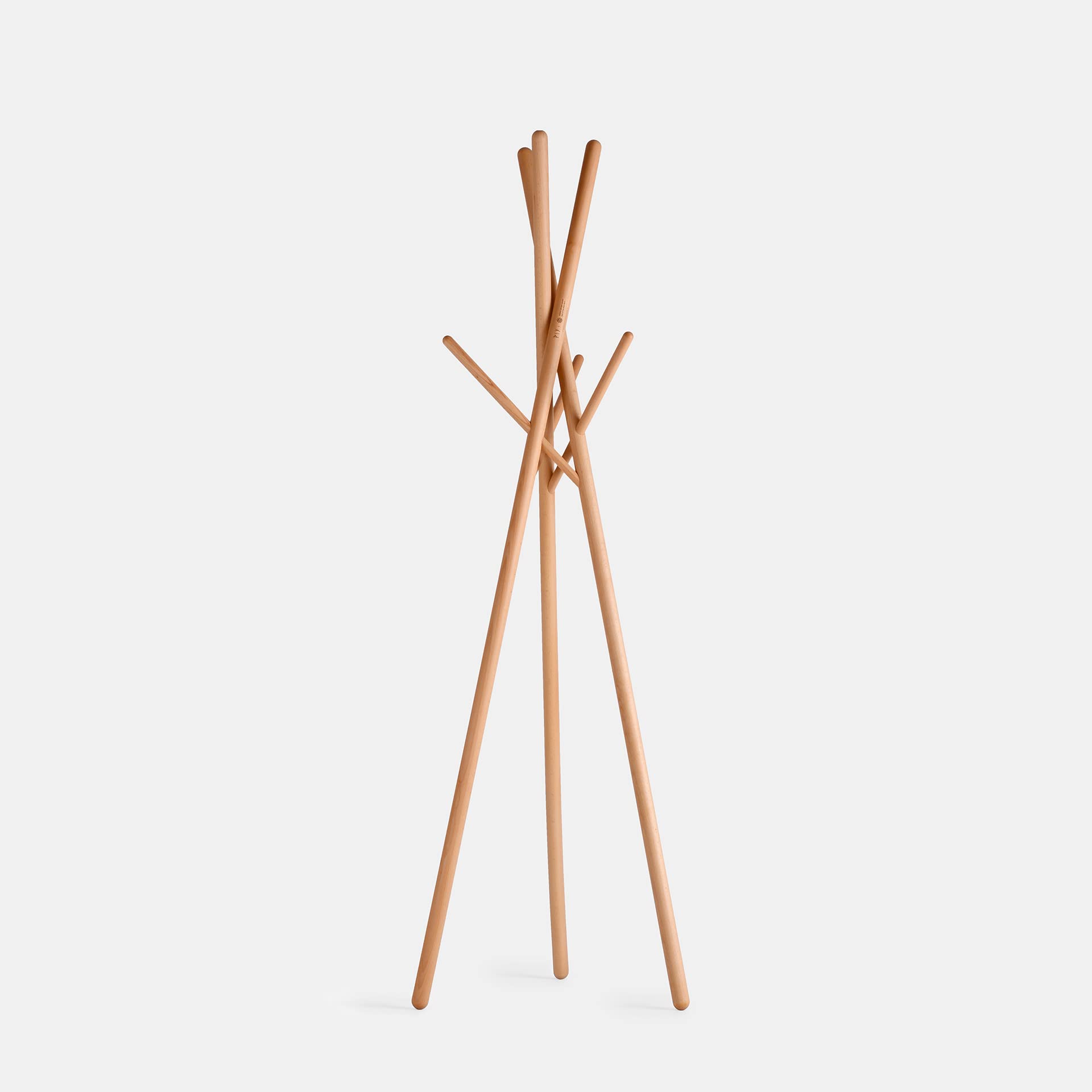 Premium Wooden Coat Rack - ALFA Furnishing Entryway Hall Tree with Bamboo Laminated Timber & Wax Oil Finish | Space-Saving Wall Mounted Coat Hanger for Foyer, Bedroom, or Office Organization