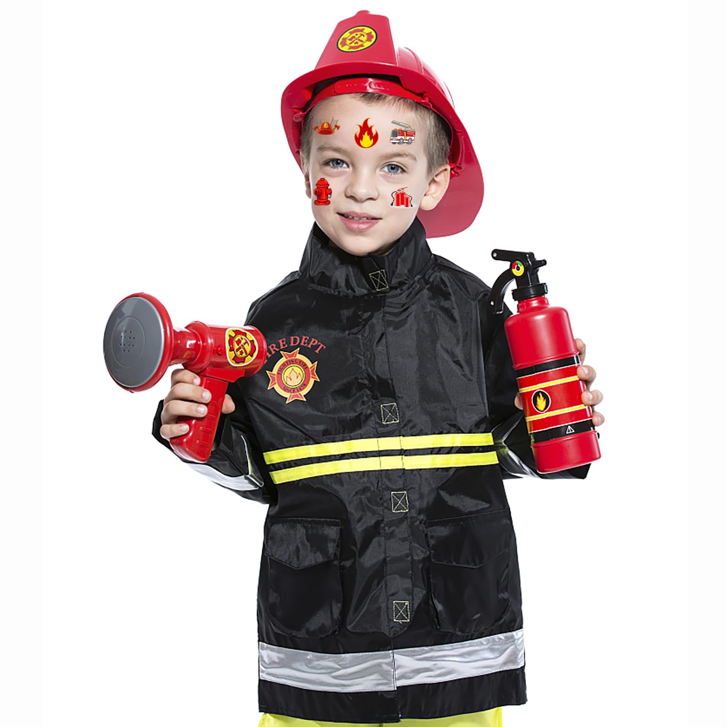 400PCS Fire Truck Temporary Tattoos Stickers - Fire Safety Awareness, Firefighter Birthday Party, Gender Reveal, Baby Shower Decorations - Perfect for Goodie Bags, Party Favors & Prizes (Promote Fire Safety Education)