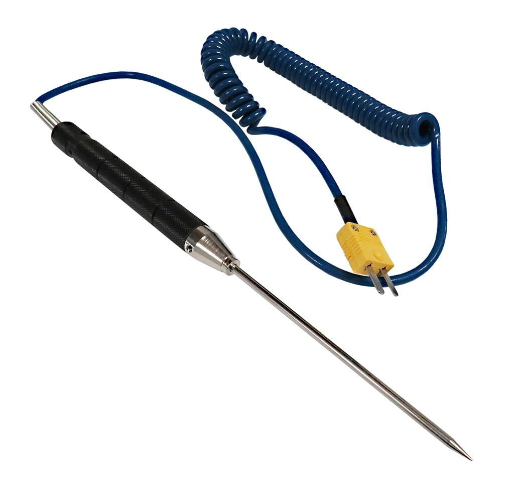 High Accuracy Type K Penetration Thermometer Probe - Fast Response Food Grade Stainless Steel for Cooking, Grilling, and Industrial Use