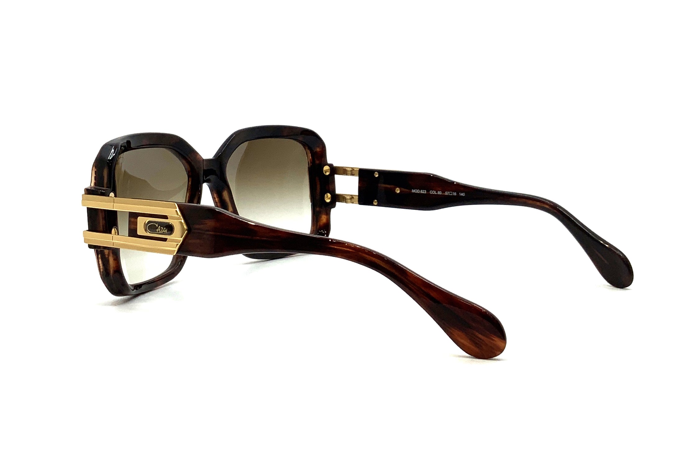 Cazal 623 Sunglasses - Black/Brown Frame with UV Protection - Perfect for Outdoor Activities, Driving, and Fashion Accessories