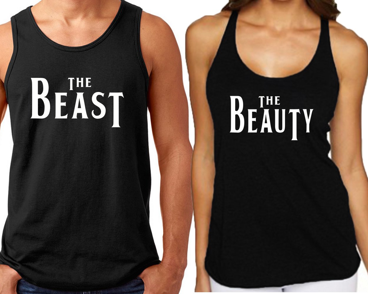 CrazyDaisyWorld Vintage 80s Font White Logo Couple Tank Tops - Perfect for Summer Outfits, Beach Parties & Retro Fashion
