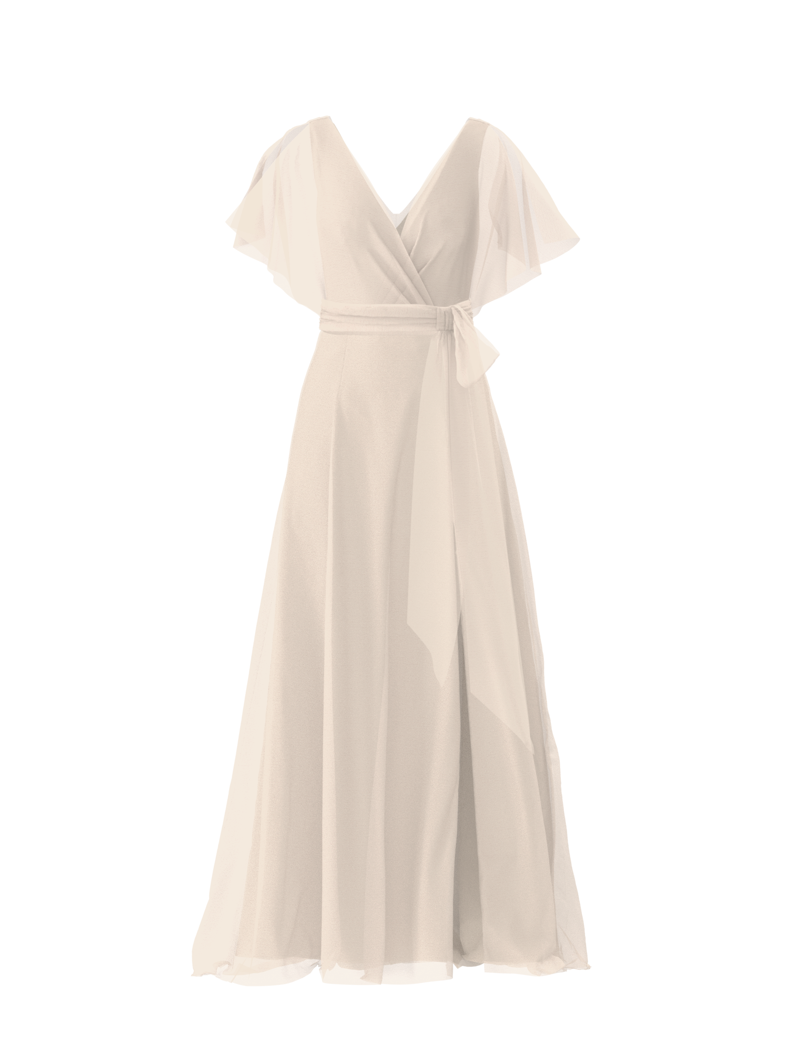 Elegant Cream Bodice (Ava) with Matching Skirt (Arabella) and Sash Belt - Perfect for Weddings, Prom, and Formal Events