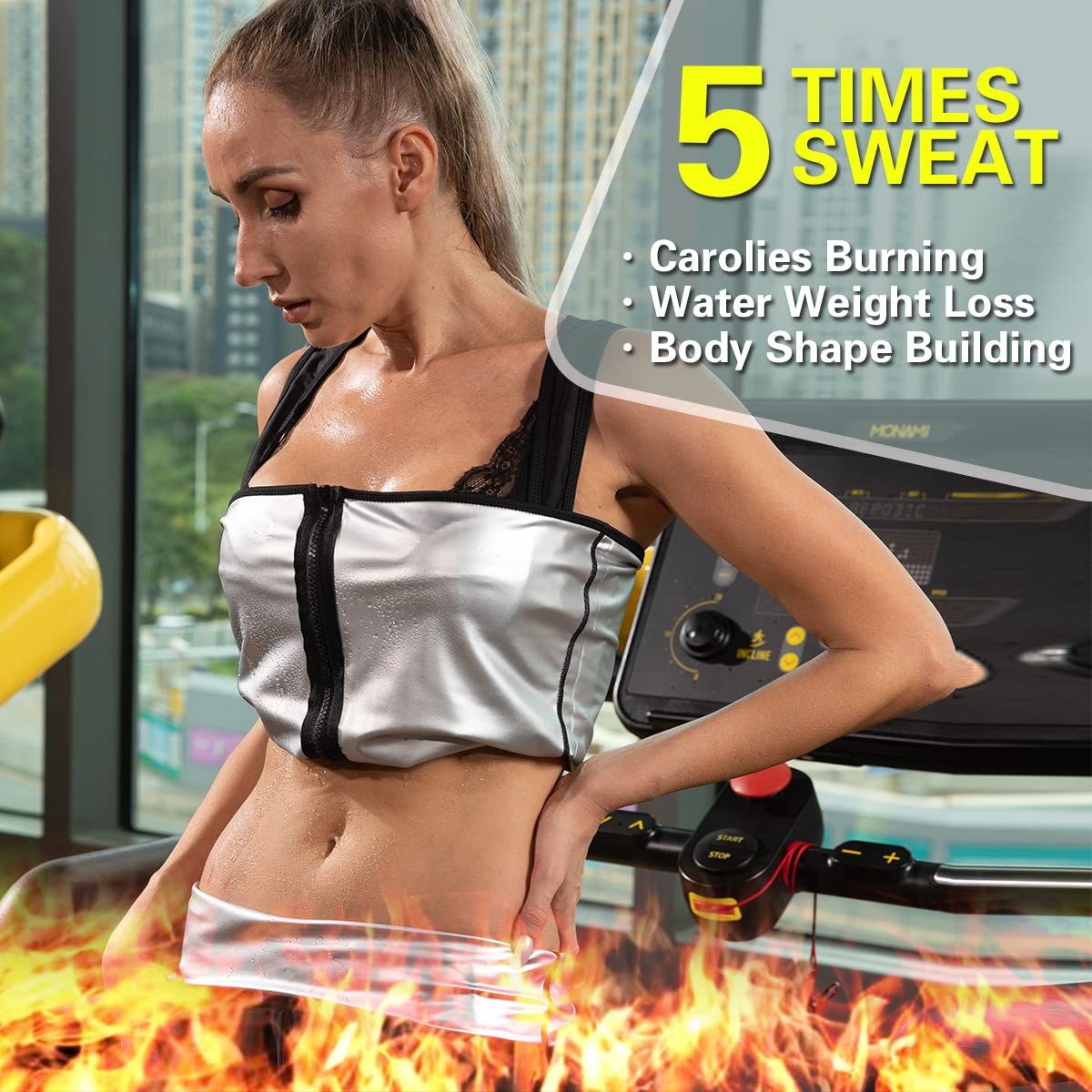 NonEcho Women's Neoprene Sweat Vest - Sauna Suit Hot Waist Trainer for Weight Loss & Body Shaping - Slimming Workout Gear for Gym, Running & Fitness Training