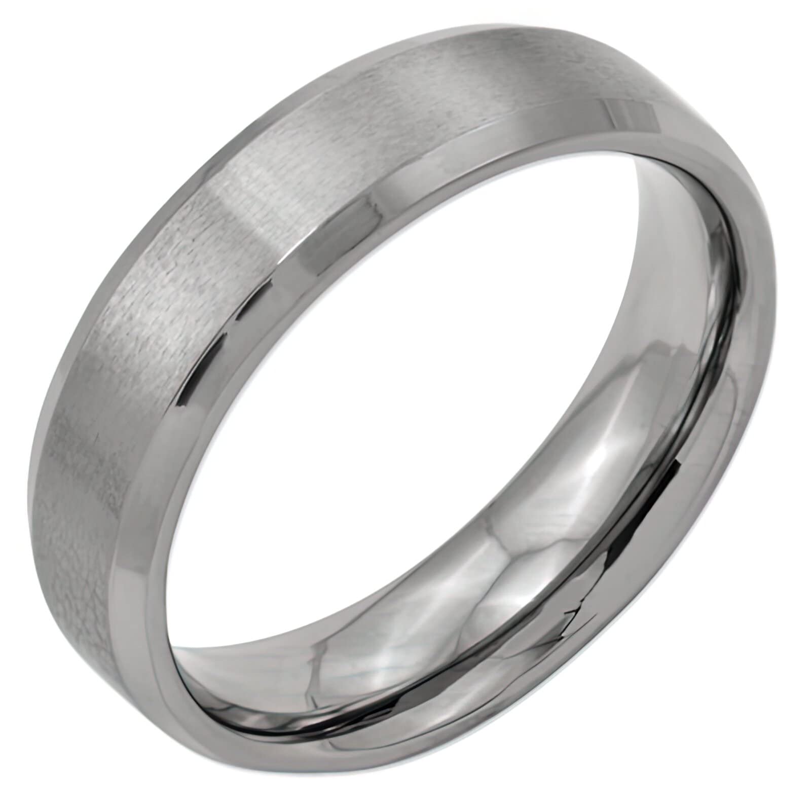6mm Brushed Titanium Men's Wedding Ring Band - Size 13 - Durable & Comfortable for Everyday Wear, Anniversary Gift