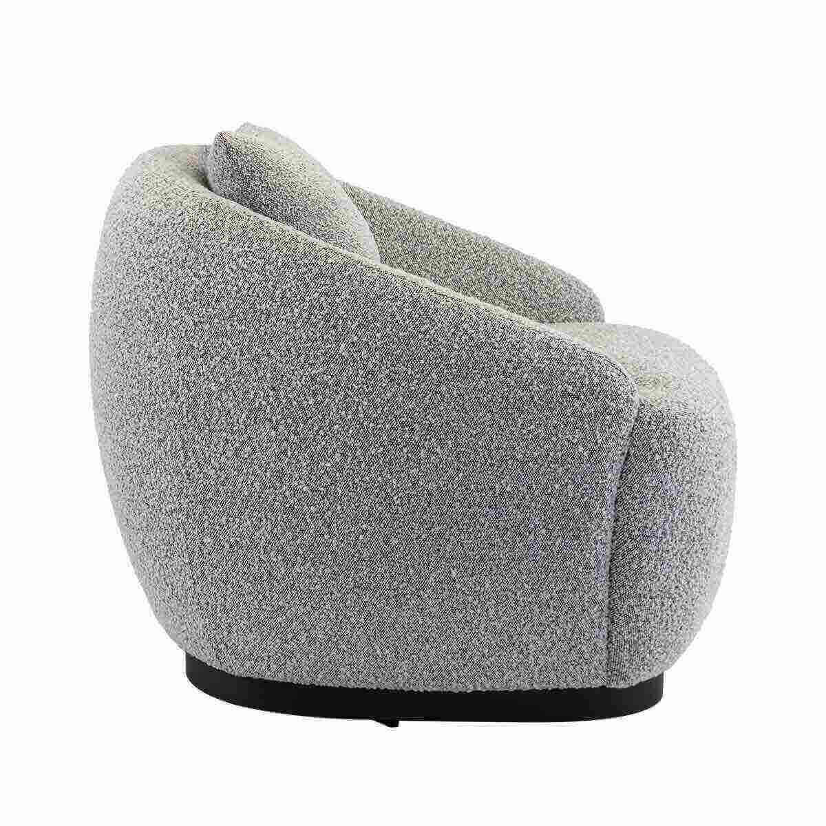 Avalon Boucle Swivel Armchair - Modern Velvet Accent Chair with 360° Rotation for Living Room, Bedroom, or Office - Comfortable Lounge Chair for Relaxing and Reading