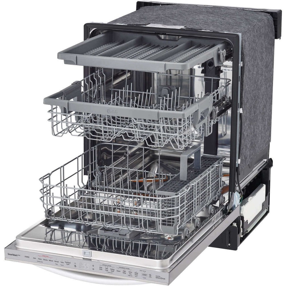 LG LDTS5552S 24-inch Wi-Fi Enabled Smart Dishwasher with TrueSteam Technology, 3rd Rack & Top Control - Perfect for Small Kitchens, Apartments & Energy-Efficient Homes