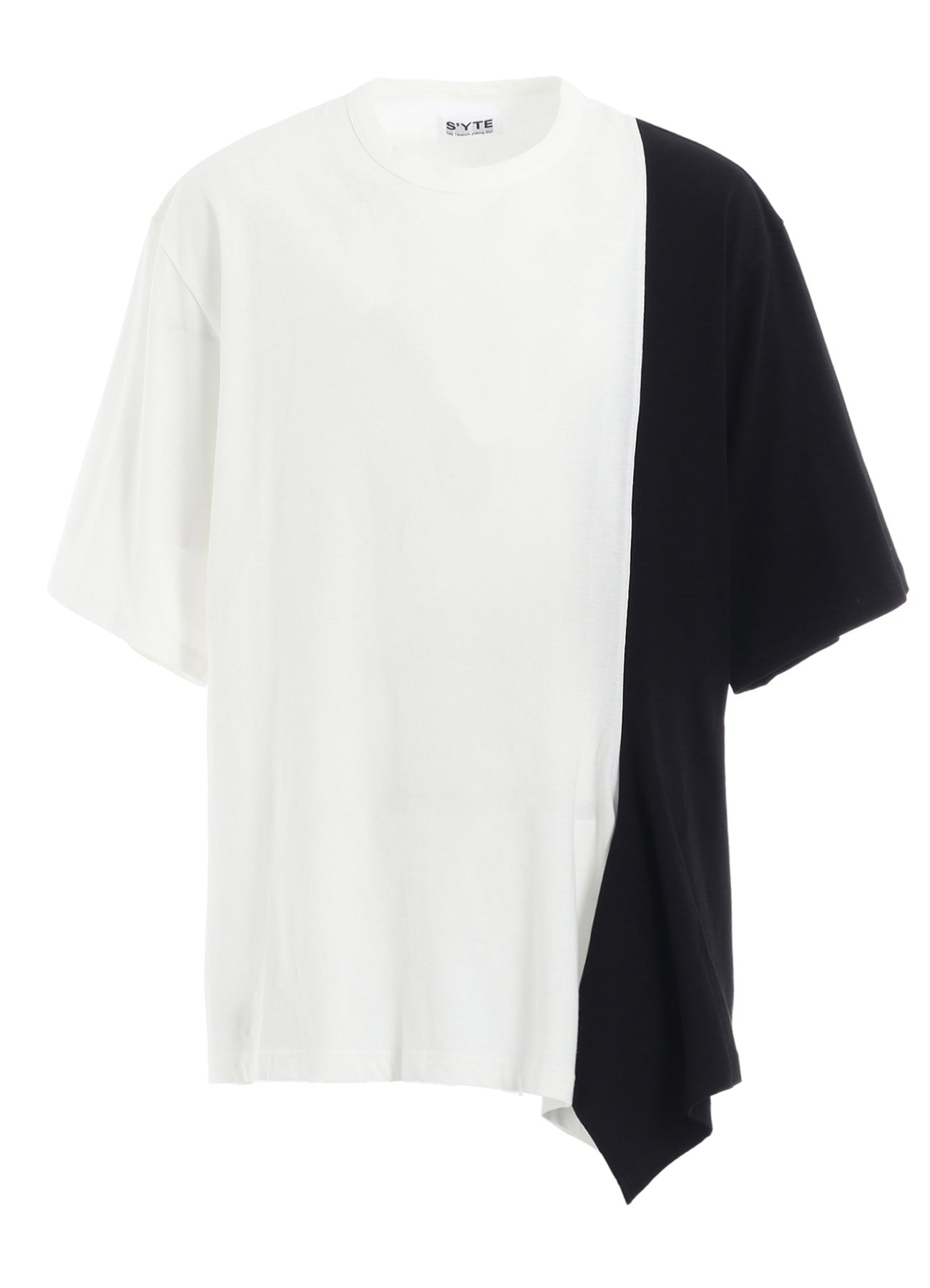 Soft Cotton Jersey Fabric Switch Half-Sleeve Draped T-Shirt for Women - Casual Comfort Wear for Everyday Outfits & Layering