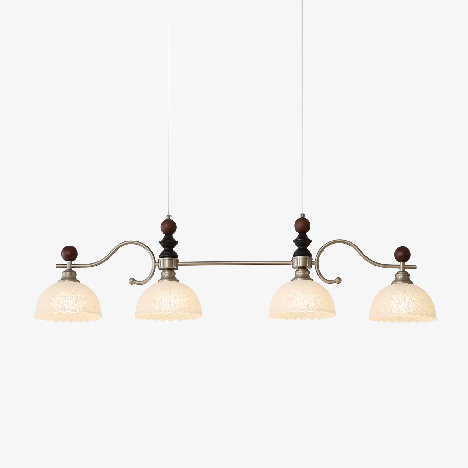 Caravelle Island Pendant Light - Modern Glass Hanging Light Fixture for Kitchen, Dining Room, and Living Room Decor
