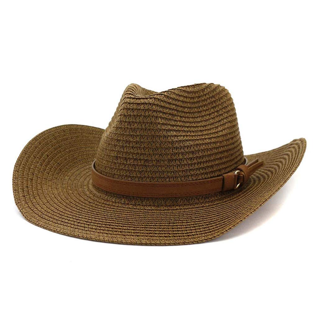 Stylish Otime Wide Brim Straw Hat for Women & Men - Western Cowboy Cowgirl Beach Sun Hat, Baseball Cap for Outdoor Activities, Gardening, and Summer Vacations