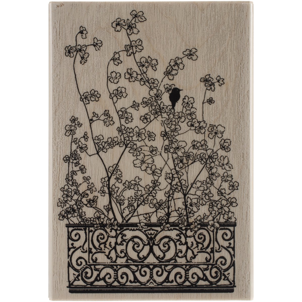 Penny Black 4401L Wood Mounted Rubber Stamp - Floral Design for Scrapbooking