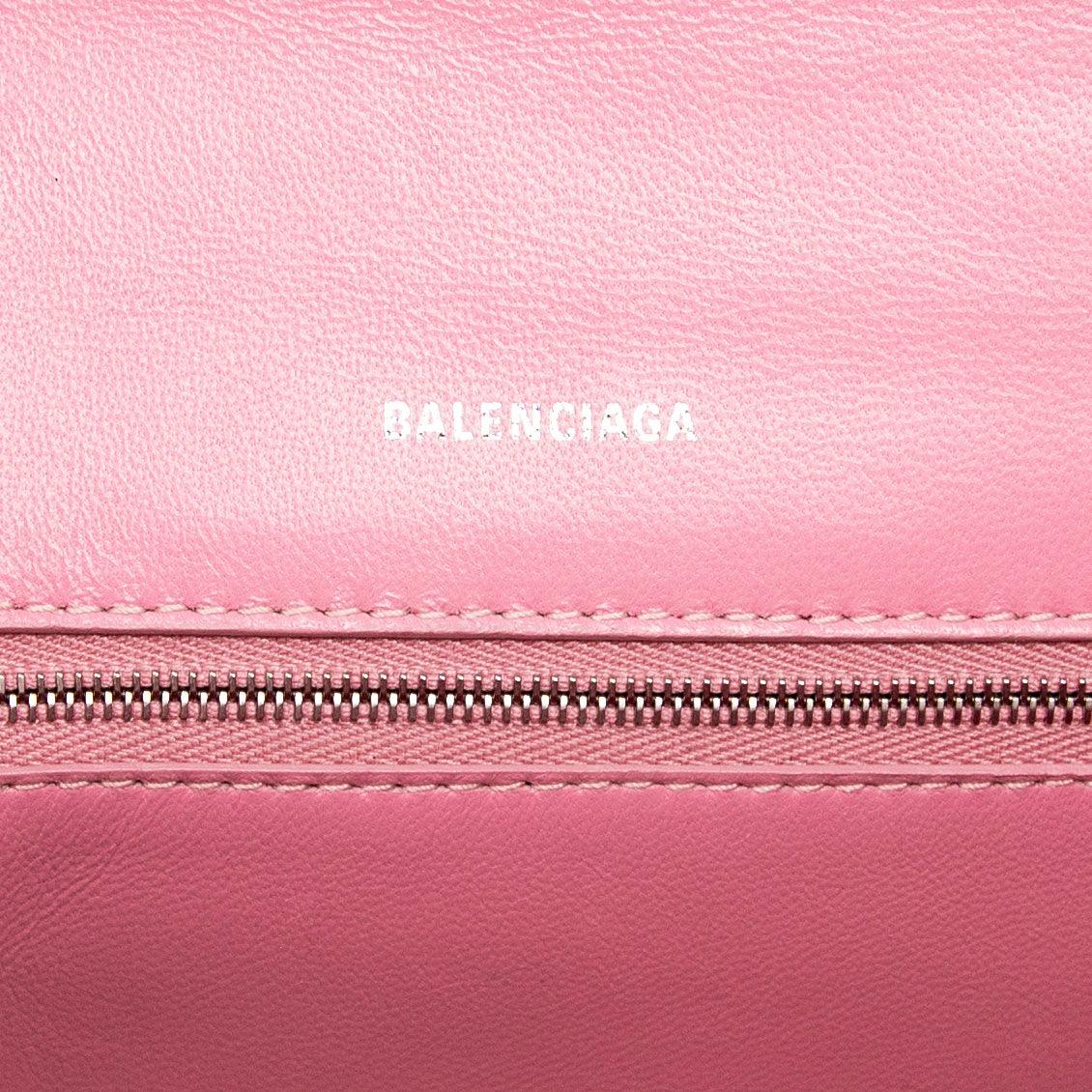 Balenciaga Small Pink Crocodile Hourglass Bag - Luxury Designer Handbag for Women, Perfect for Parties, Dates & Evening Events