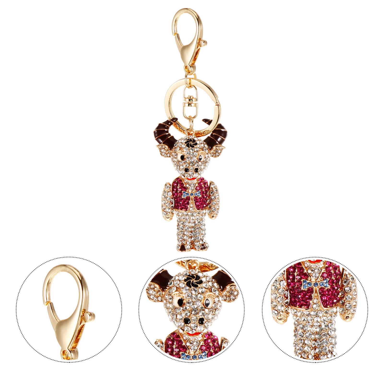 PRETYZOOM 1pc Metal Keychain with Pendant - Stylish Key Ring Holder for Bags, Keys & Accessories | Perfect for Everyday Use, Gifts & Travel Essentials